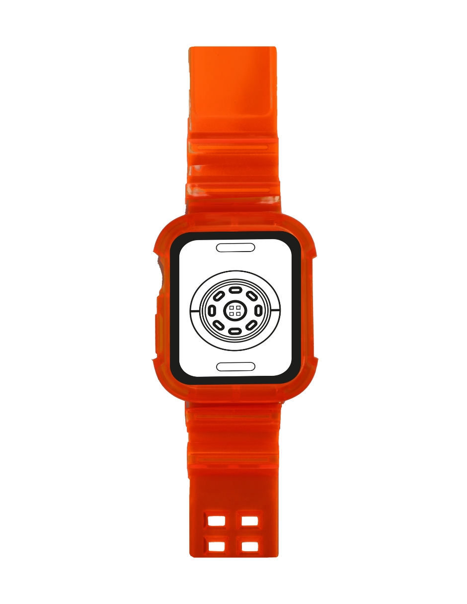 Foto 3 pulgar | Correa Uso Rudo Apple Watch Ecomlab Naranja 42/44/45mm