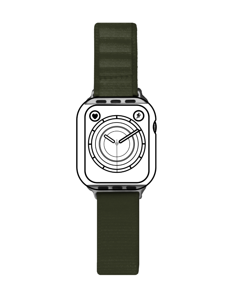 Foto 2 pulgar | Correa Nylon Para Apple Watch Ecomlab Verde 38/40/41 Mm