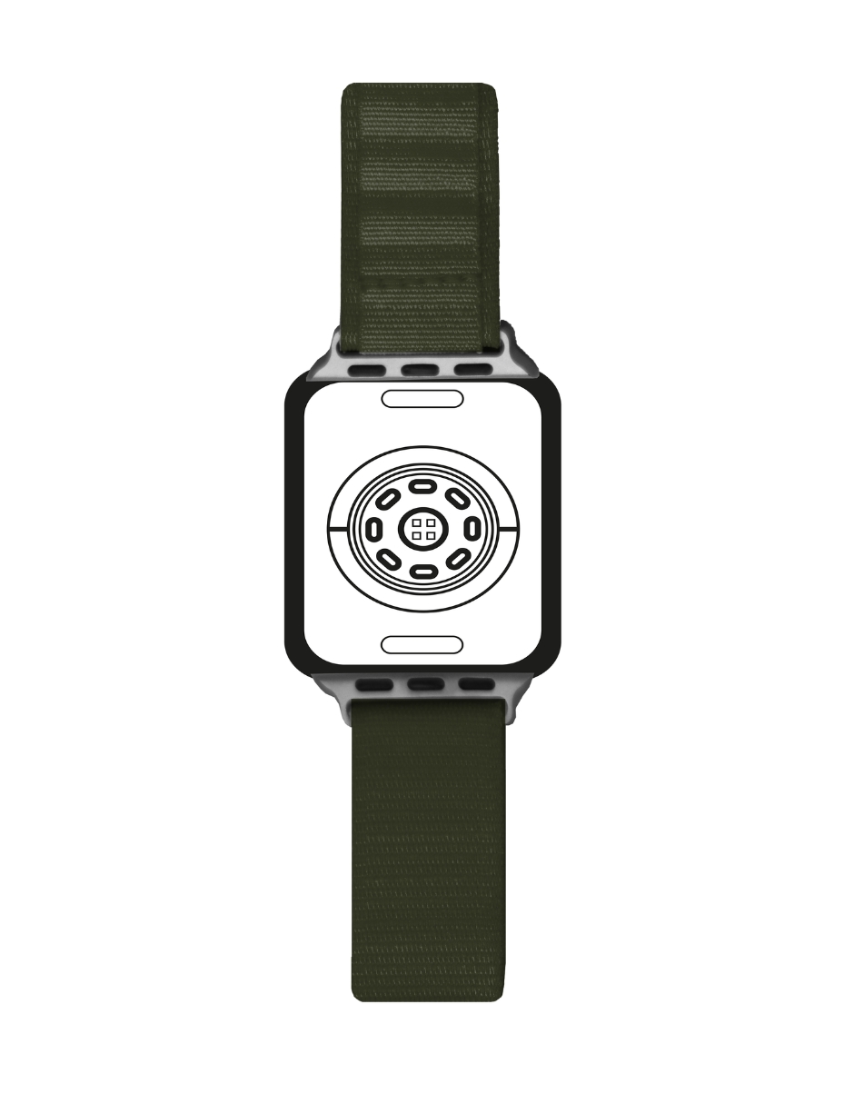 Foto 3 pulgar | Correa Nylon Para Apple Watch Ecomlab Verde 38/40/41 Mm