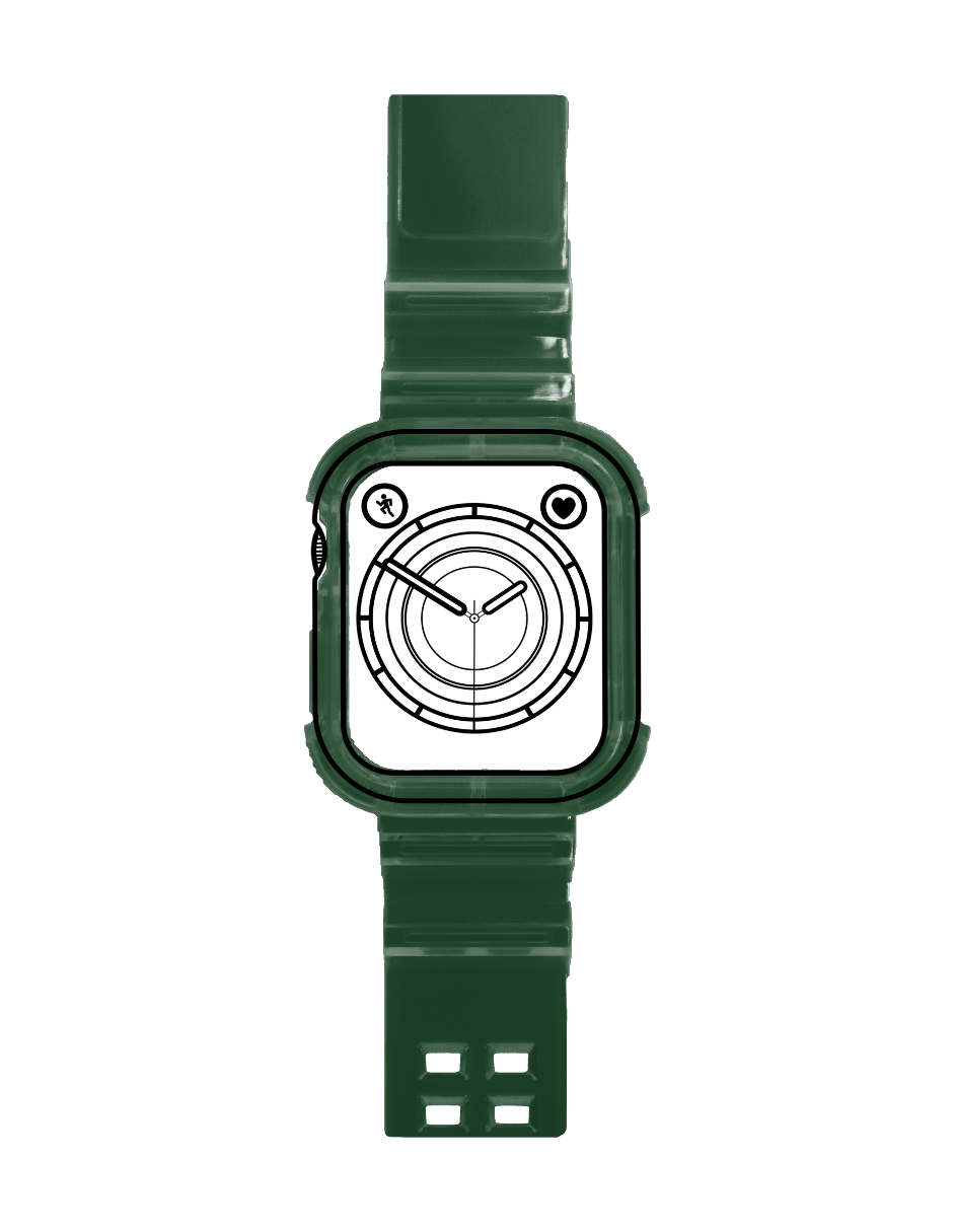 Foto 2 pulgar | Correa Uso Rudo Apple Watch Ecomlab Verde 42/44/45 Mm