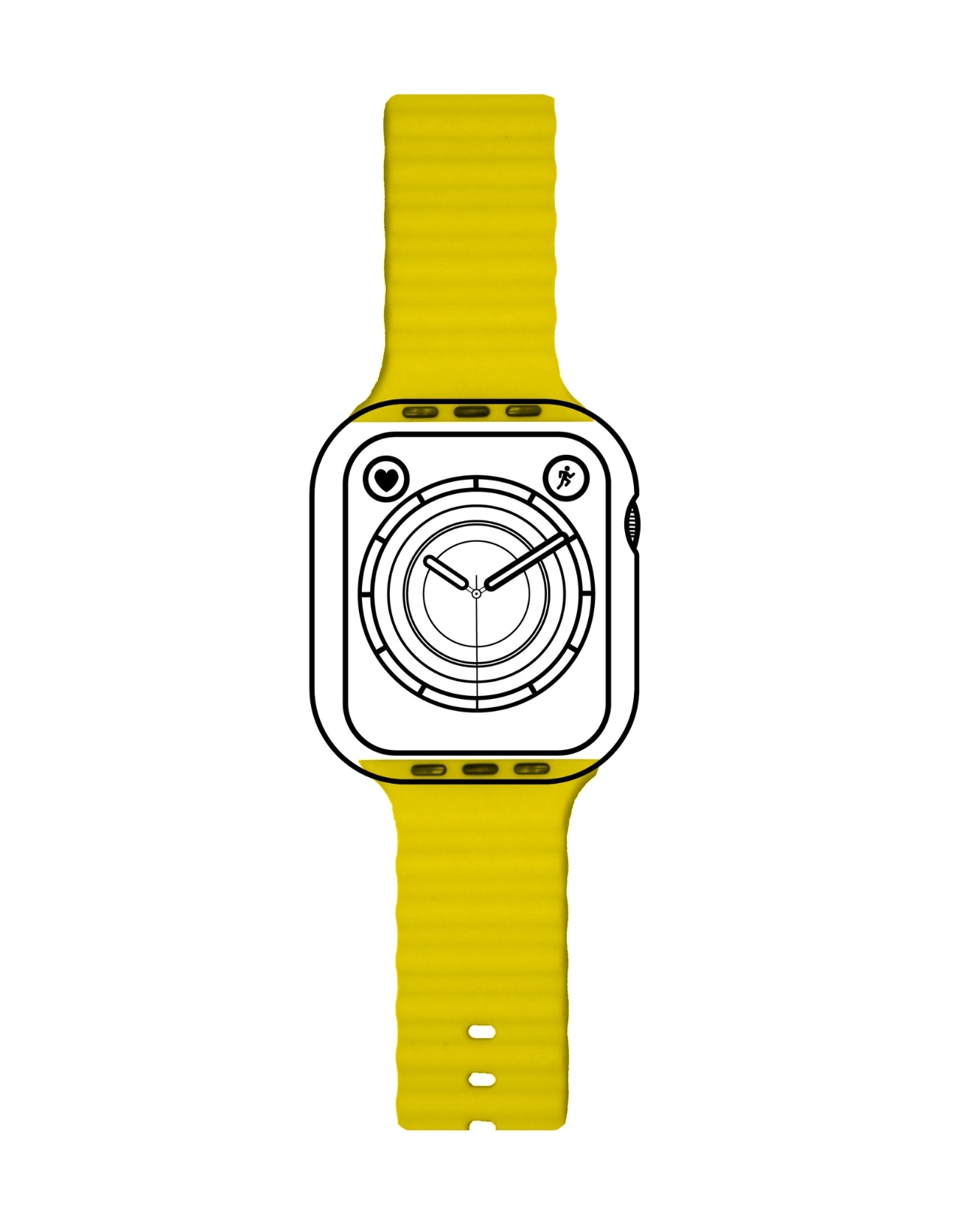 Correa Silicón Ocean Band Ecomlab para Apple Watch  color Amarillo 42/44/45/49 Mm $319