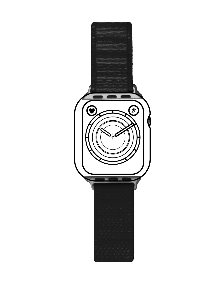 Foto 2 pulgar | Correa Nylon Para Apple Watch Ecomlab Negro 38/40/41 Mm