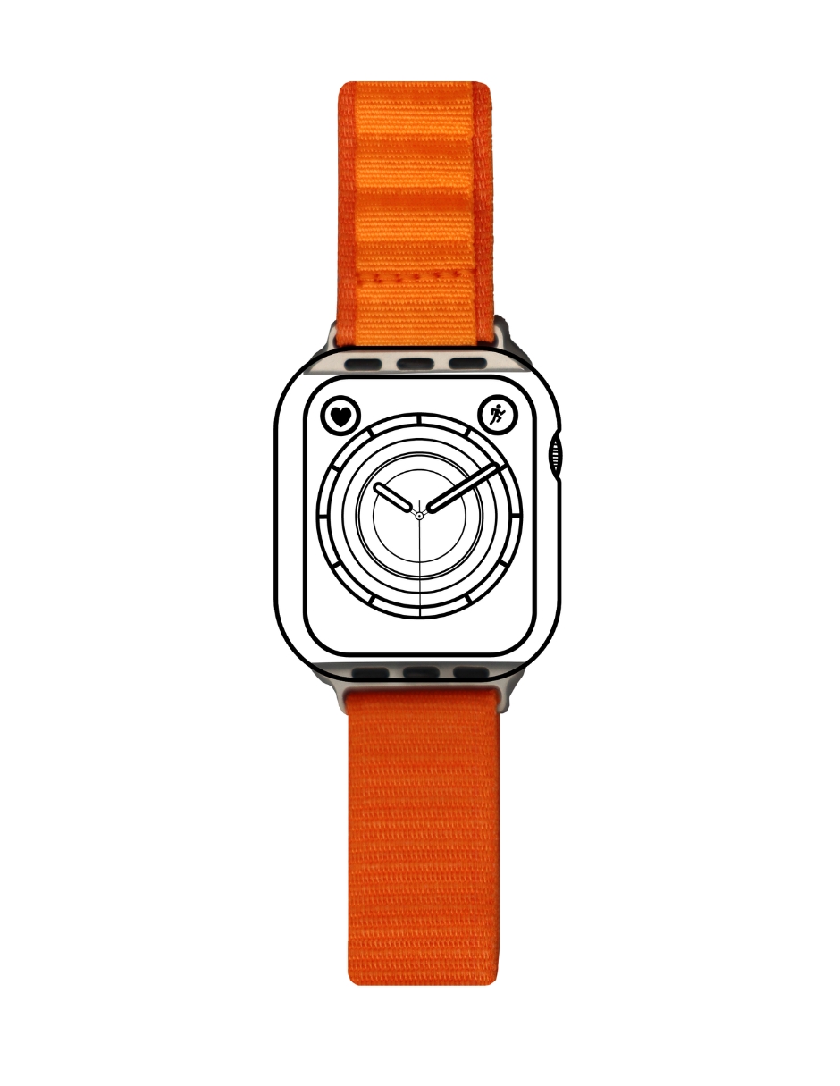 Foto 3 pulgar | Correa Nylon Para Apple Watch Ecomlab Naranja 38/40/41 Mm