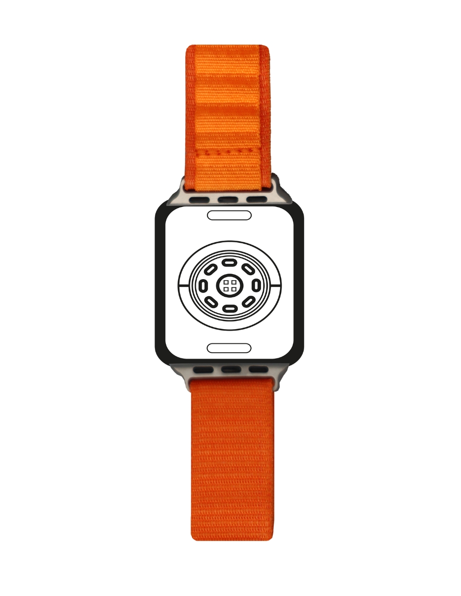 Foto 4 pulgar | Correa Nylon Para Apple Watch Ecomlab Naranja 38/40/41 Mm