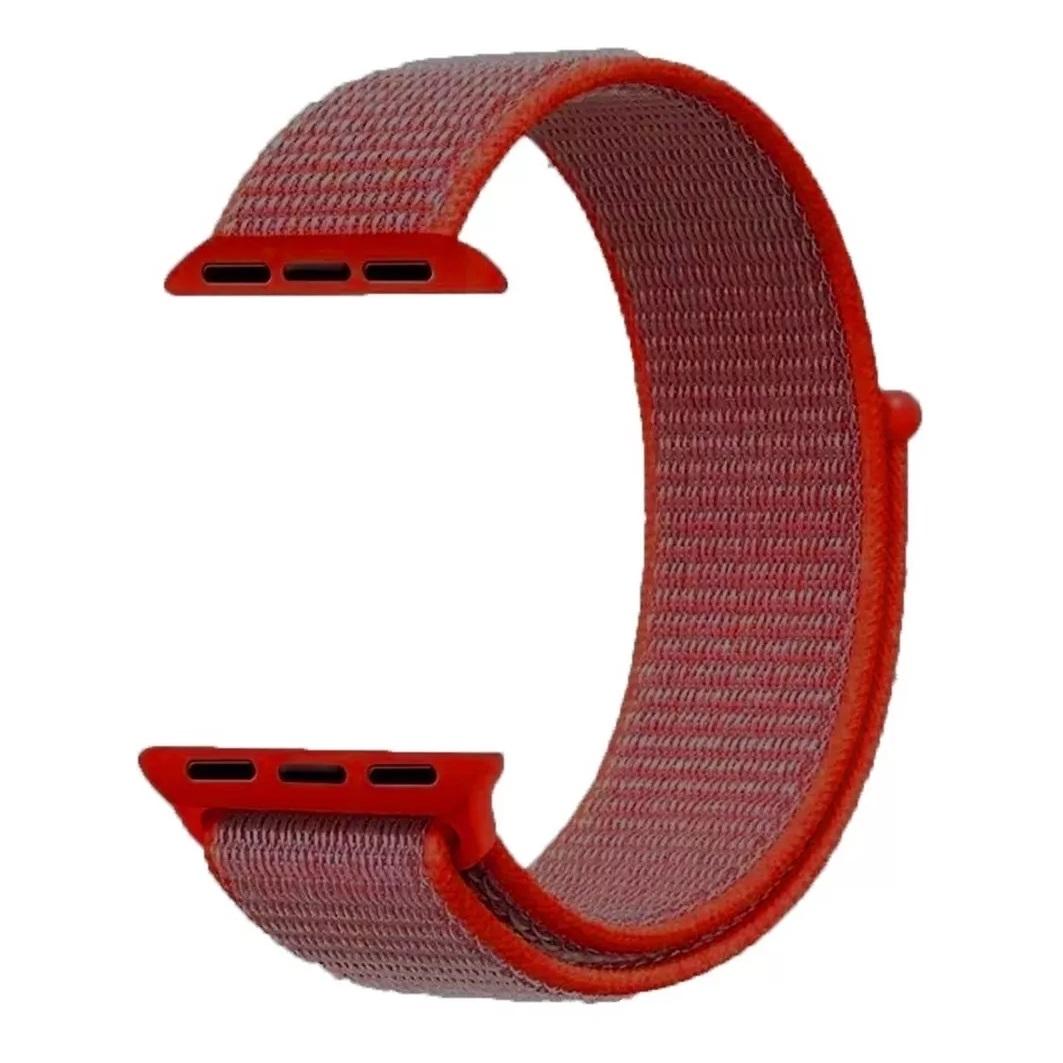 Foto 2 pulgar | Correa Extensible Genérico para Apple Watch Serie Se/6/5/4/3/2/1 Tela 44 Mm color Rojo