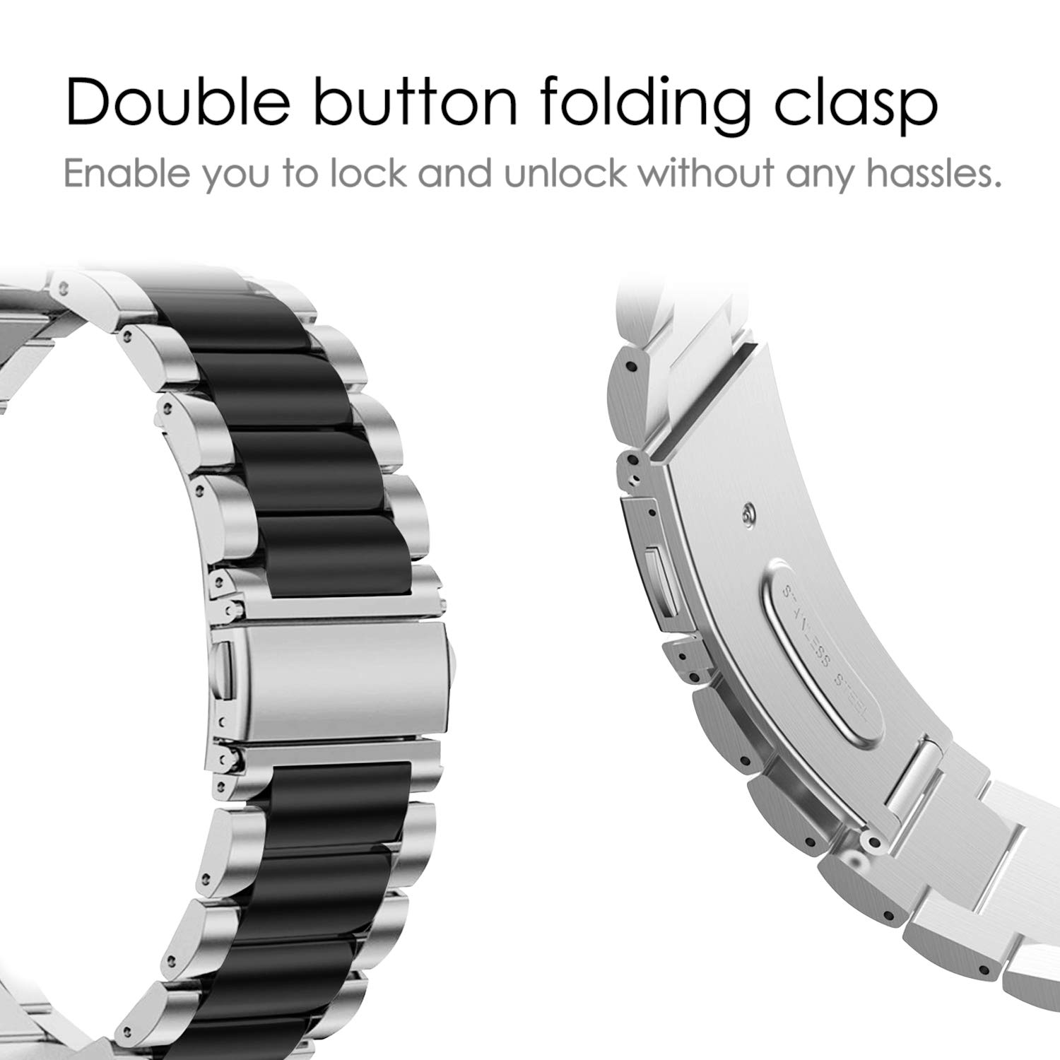 Foto 6 pulgar | Correa Metálica Compatible con El Reloj Inteligente Fitbit Versa Fintie - Venta Internacional