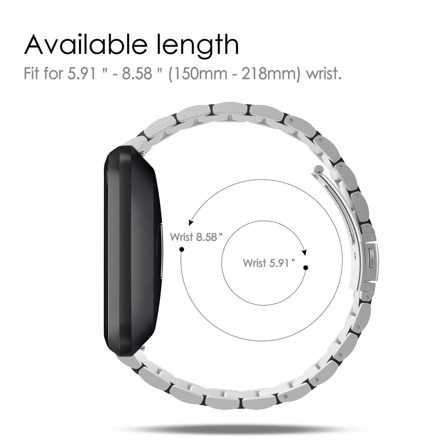 Foto 8 pulgar | Correa Metálica Compatible con El Reloj Inteligente Fitbit Versa Fintie - Venta Internacional