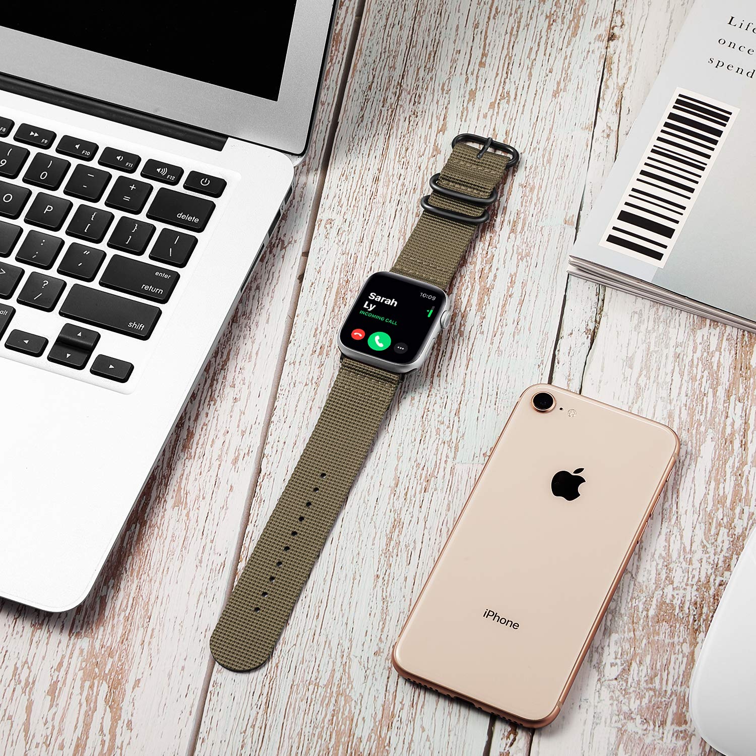 Foto 3 | Correa de Reloj Fintie Compatible con Apple Watch Series 9 8 y 7 - Venta Internacional