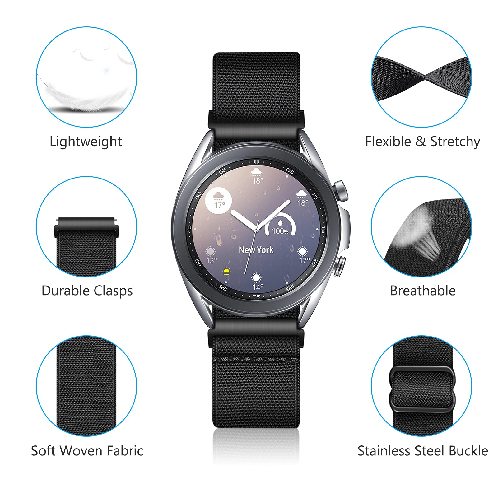 Foto 4 pulgar | Correa de Reloj Fintie Compatible con Samsung Galaxy Watch 4/5 - Venta Internacional