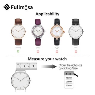 Foto 6 | Correa de Reloj Fullmosa de Piel Bruñida de 20 Mm para Samsung Galaxy - Venta Internacional