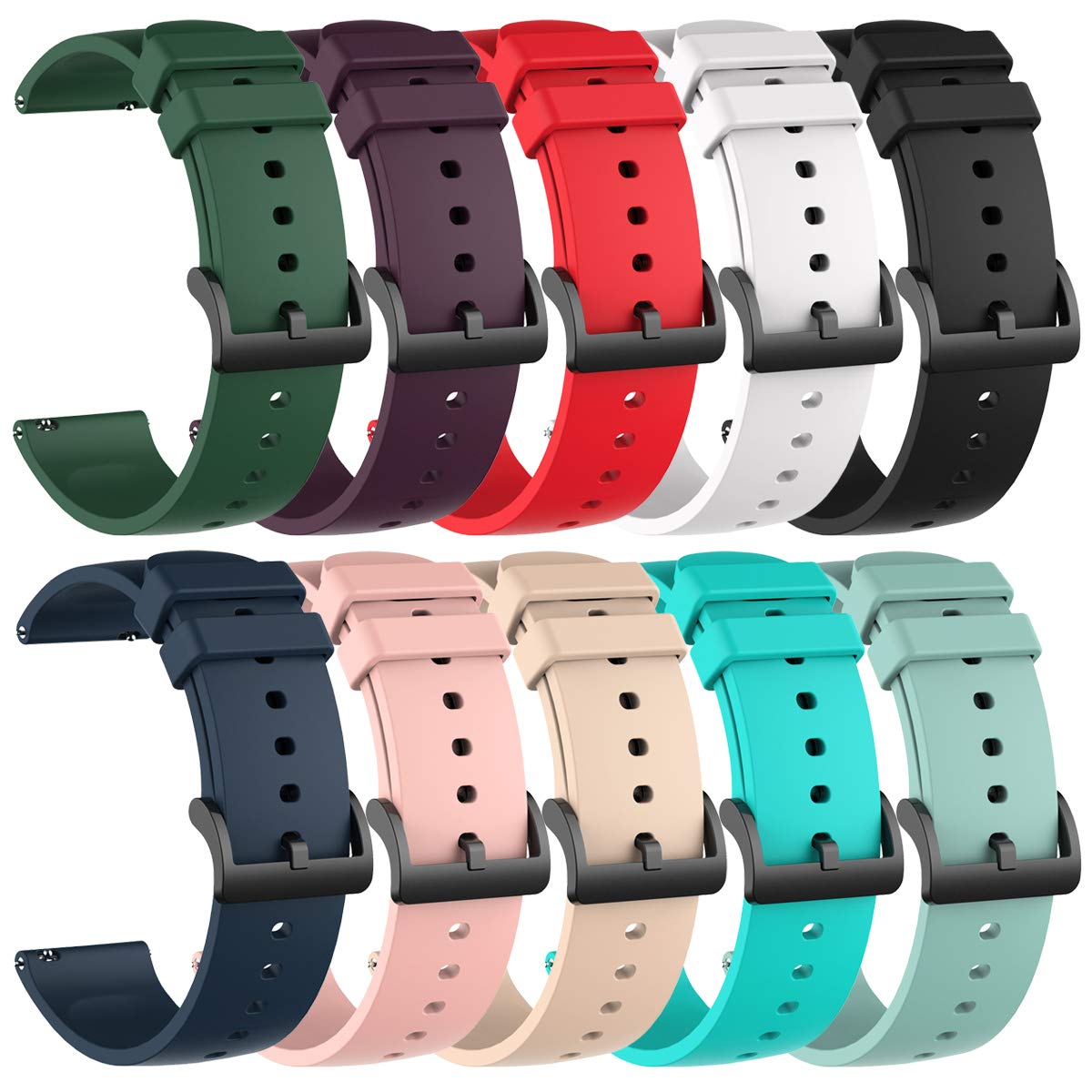 Foto 2 pulgar | Correas de Reloj Chofit Silicone 20 mm para Amazfit Gts Gts2 Gts 3 - Venta Internacional