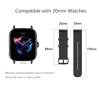 Foto 2 | Correas de Reloj Chofit Silicone 20 mm para Amazfit Gts Gts2 Gts 3 - Venta Internacional