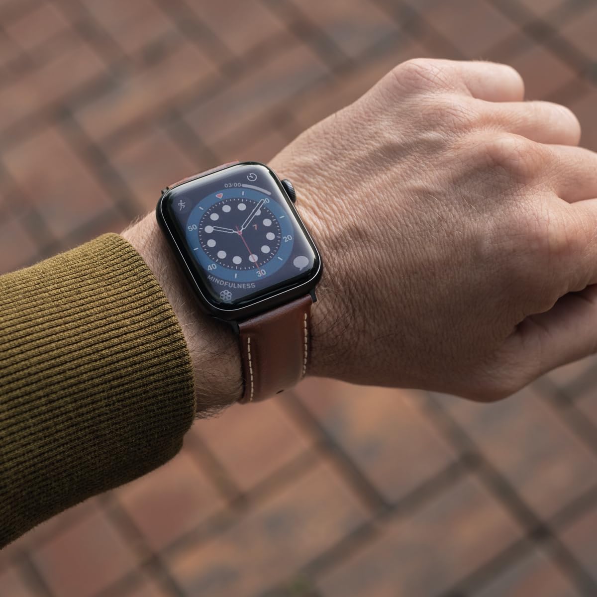 Foto 6 pulgar | Correa Archer de Piel Granulada para Apple Watch de 44 Mm - Venta Internacional
