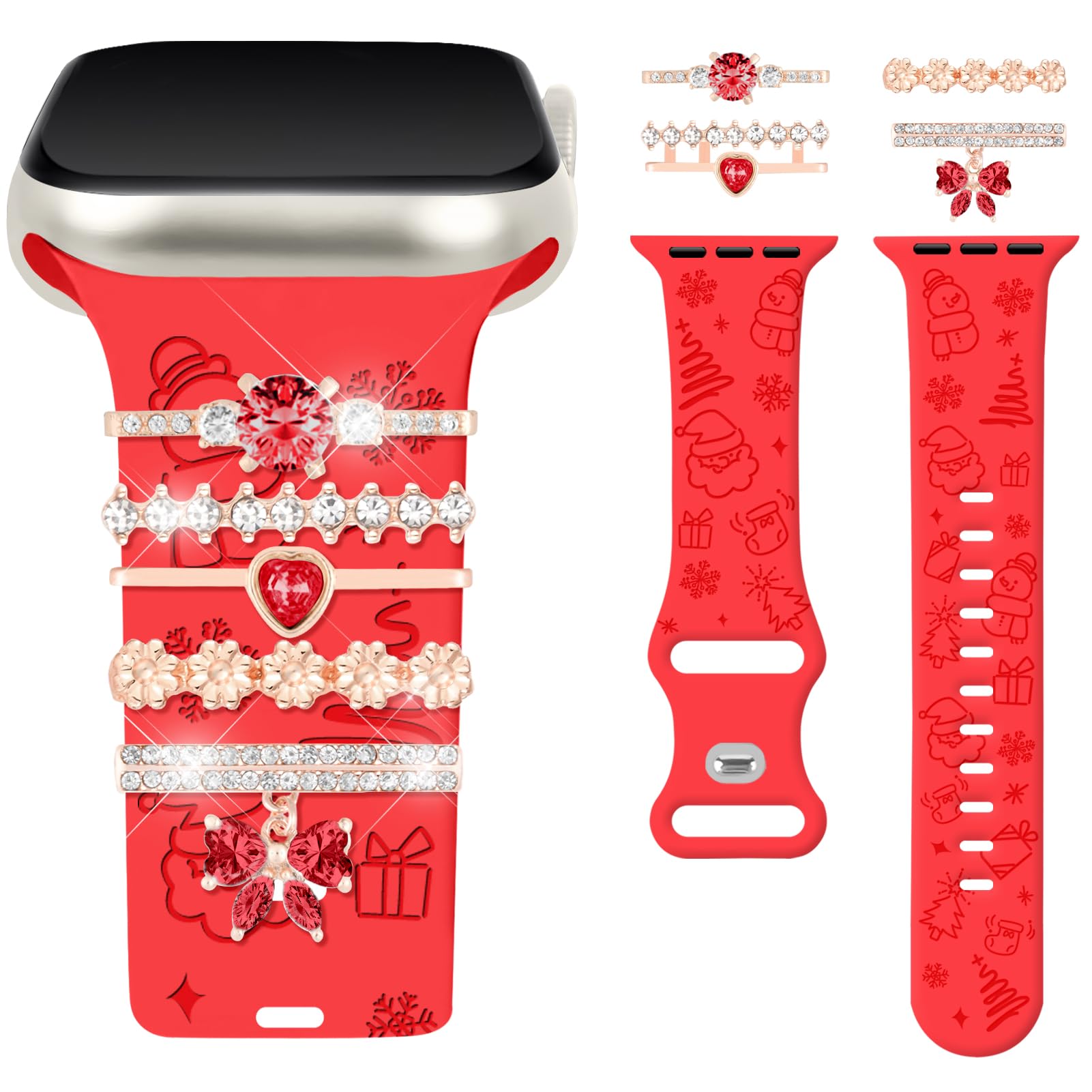 Foto 2 pulgar | Correa De Reloj Watbro Con Grabado Navideño Para Apple Watch De 40 Mm - Venta Internacional.