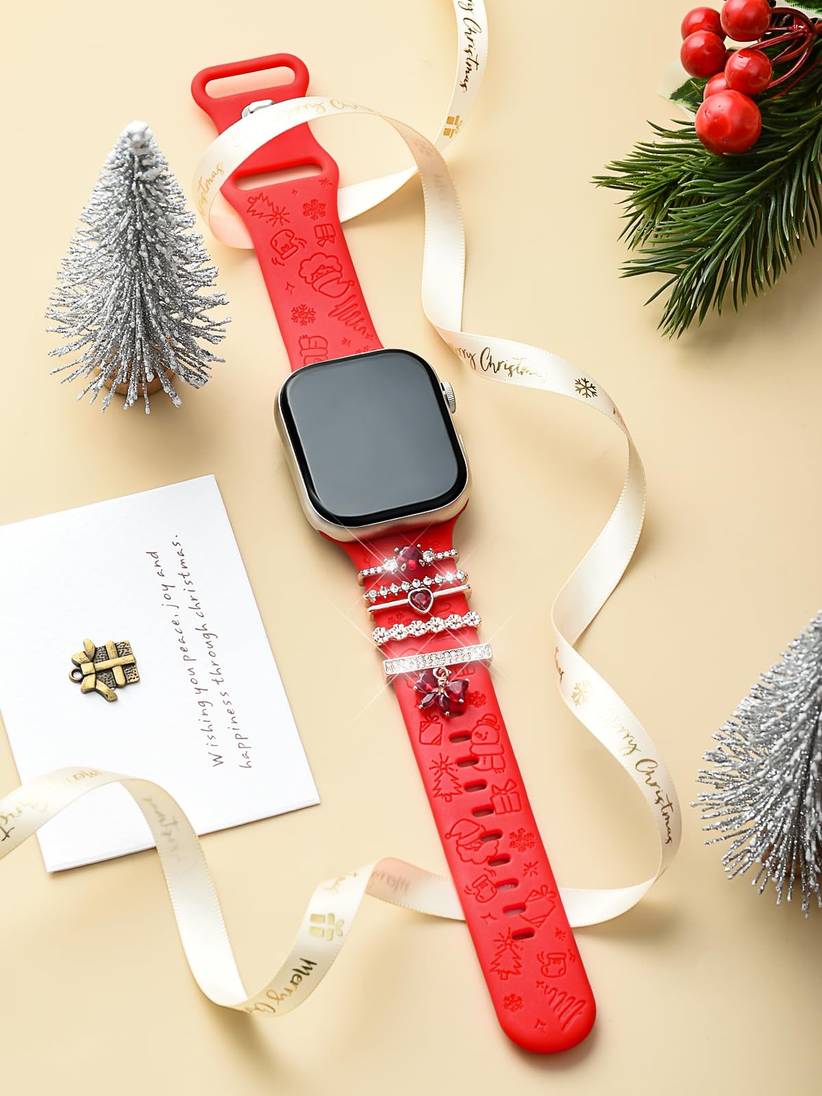 Foto 3 pulgar | Correa De Reloj Watbro Con Grabado Navideño Para Apple Watch De 40 Mm - Venta Internacional.