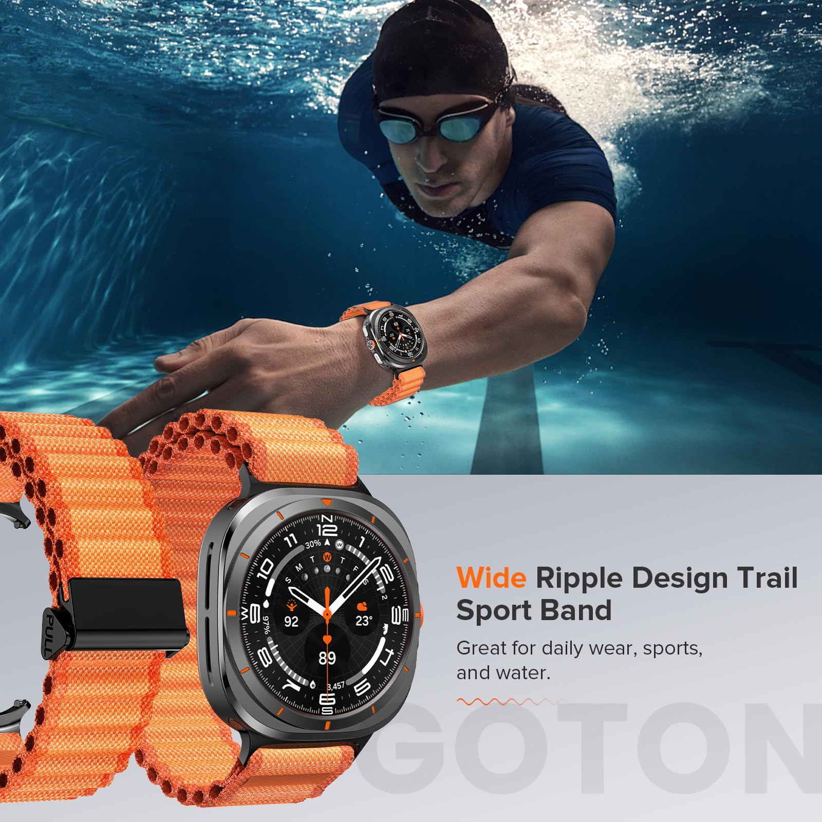 Foto 4 pulgar | Correa de Reloj Goton Rugged Compatible con Samsung Galaxy Watch 7 Ultra de 47 Mm - Venta Internacional