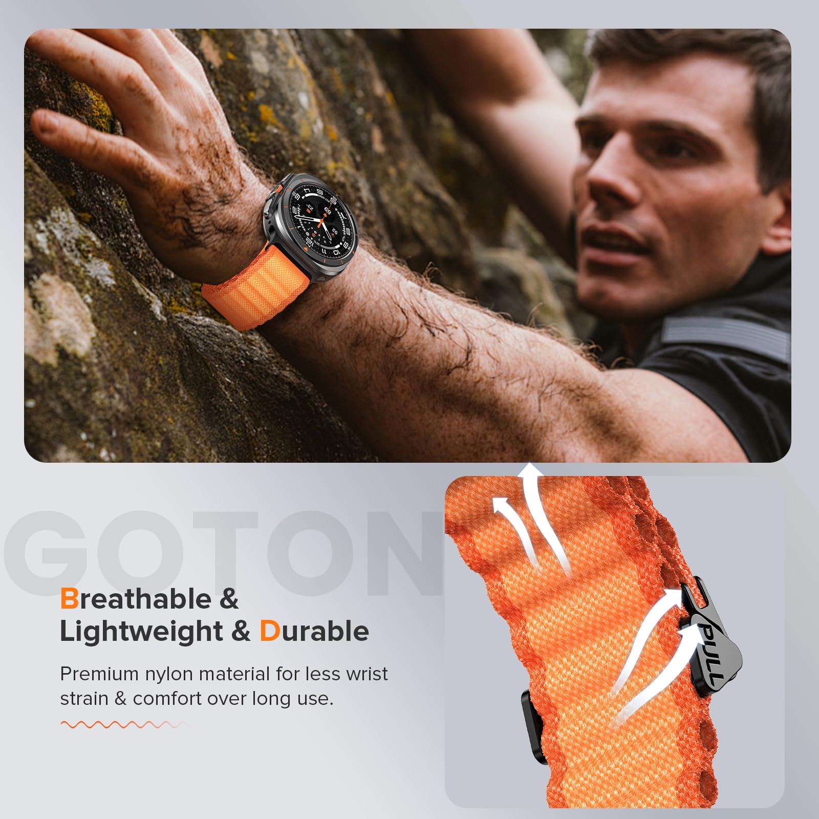 Foto 4 | Correa de Reloj Goton Rugged Compatible con Samsung Galaxy Watch 7 Ultra de 47 Mm - Venta Internacional