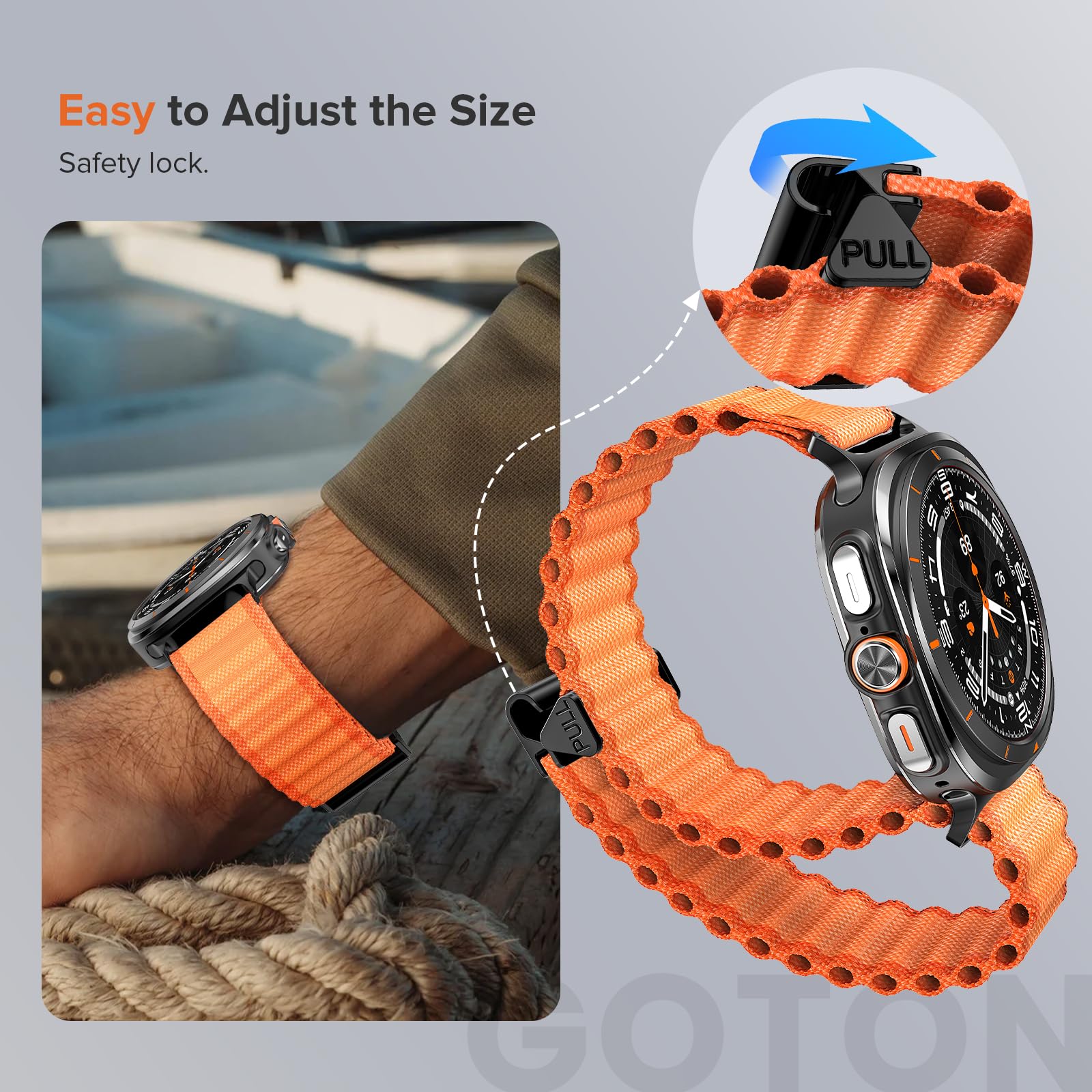 Foto 6 pulgar | Correa de Reloj Goton Rugged Compatible con Samsung Galaxy Watch 7 Ultra de 47 Mm - Venta Internacional