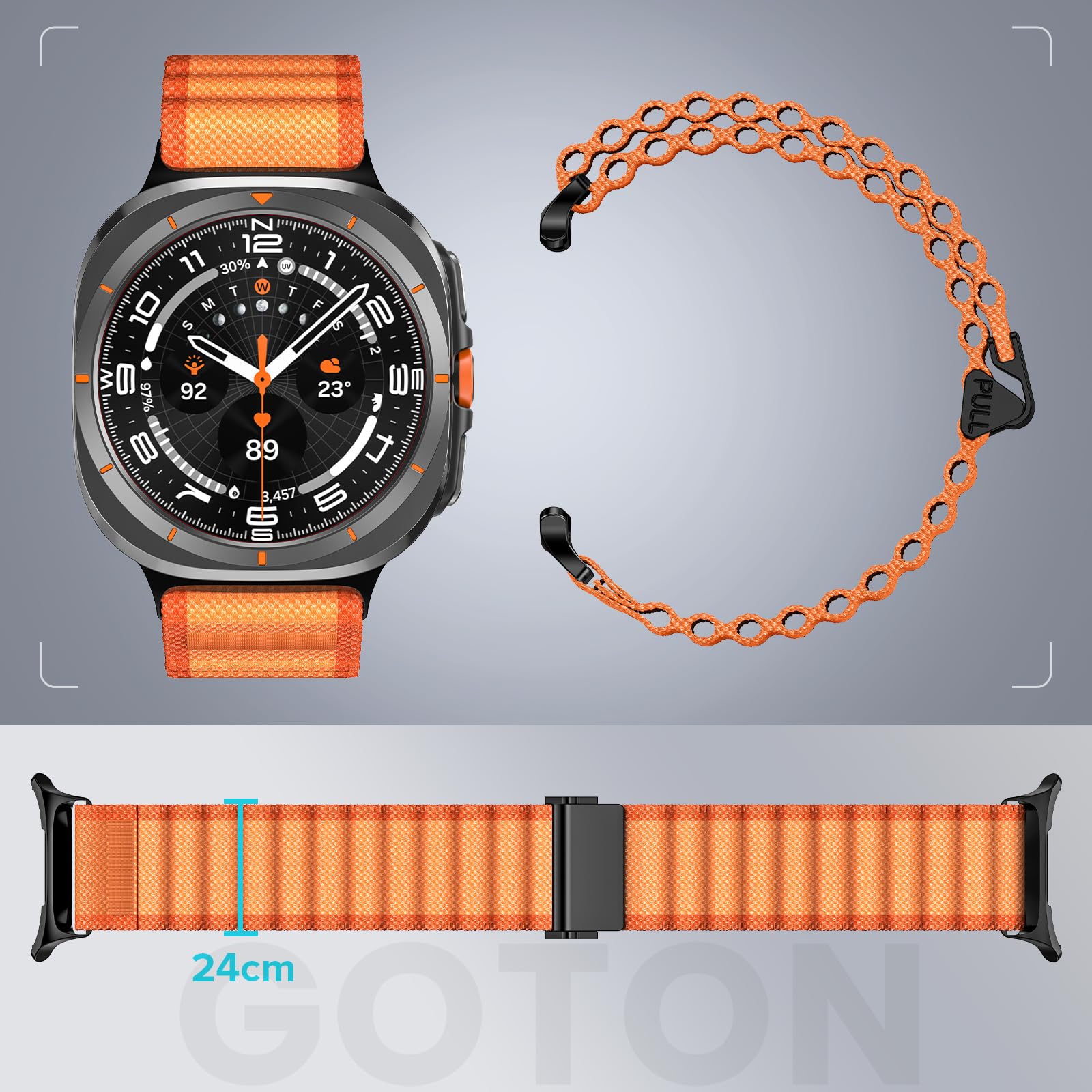 Foto 8 pulgar | Correa de Reloj Goton Rugged Compatible con Samsung Galaxy Watch 7 Ultra de 47 Mm - Venta Internacional