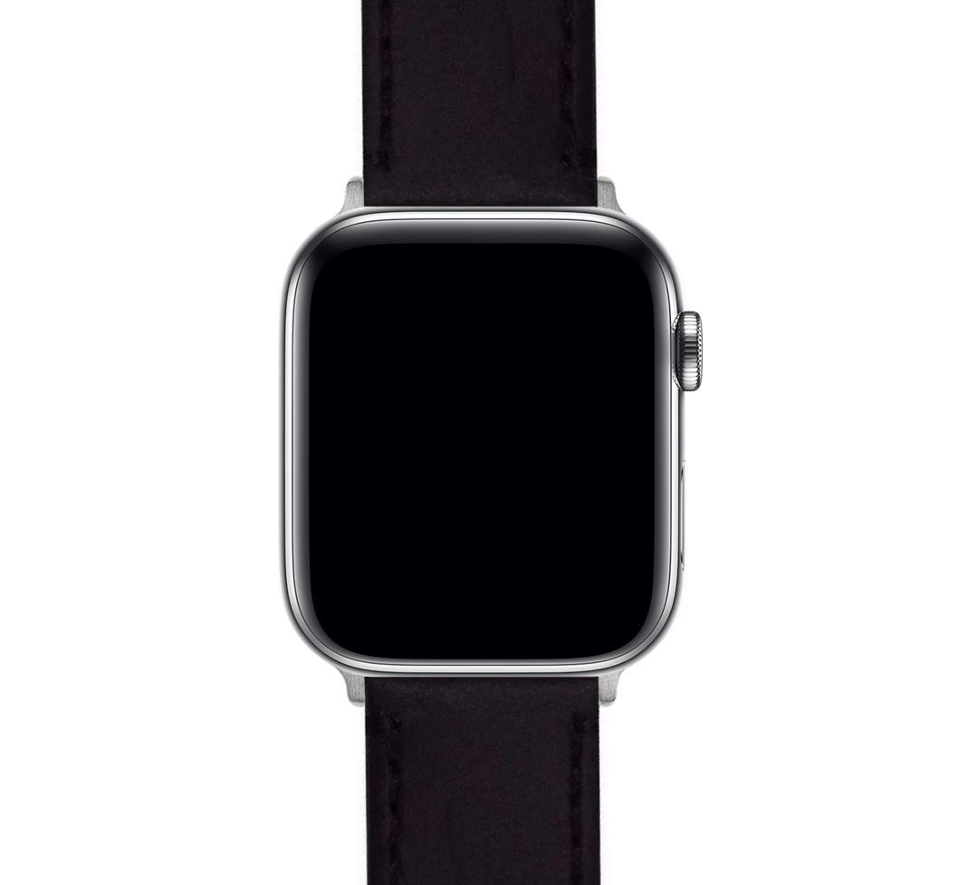 Foto 7 pulgar | Correa De Reloj Barton De Piel Negra De Grano Superior Para Apple Watch - Venta Internacional.