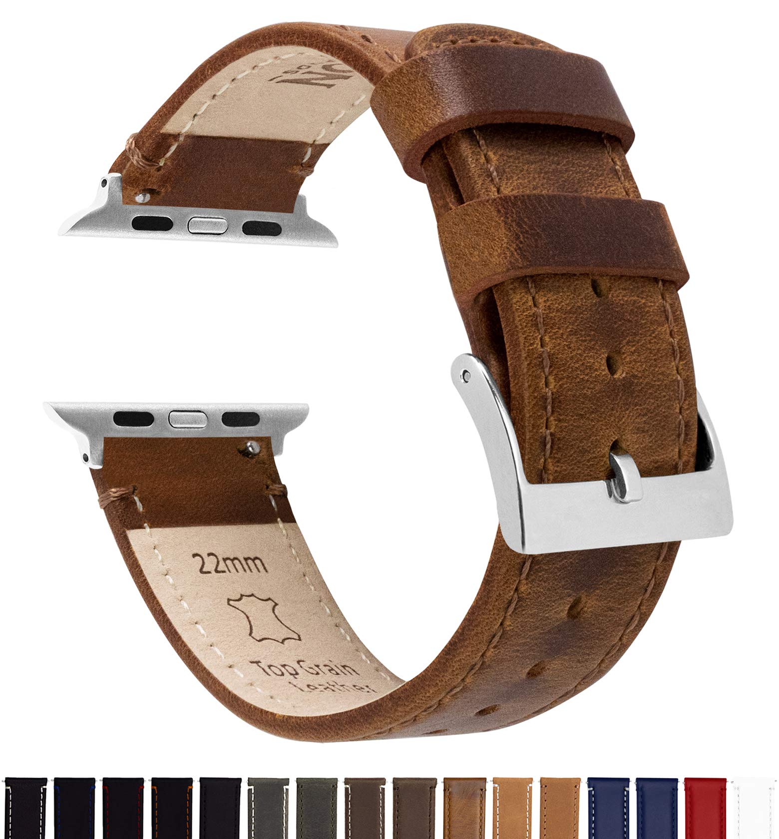 Foto 3 pulgar | Correa Barton De Piel Color Caramelo Para Apple Watch 42/44/45/49 Mm - Venta Internacional.
