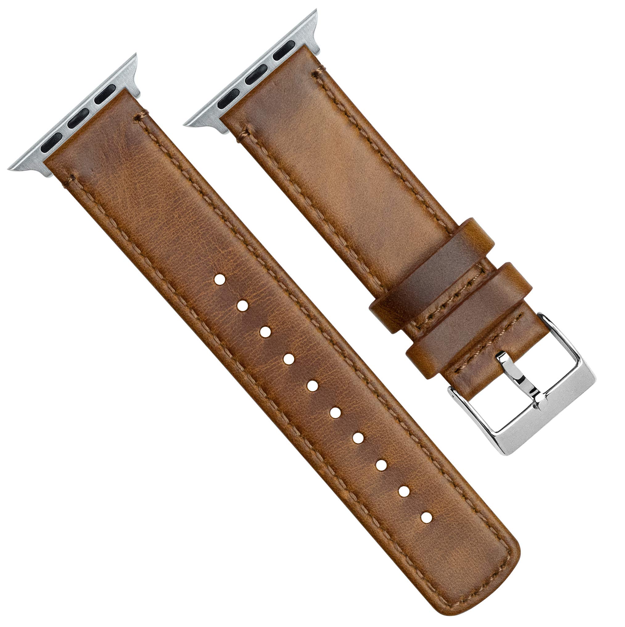 Foto 4 pulgar | Correa Barton De Piel Color Caramelo Para Apple Watch 42/44/45/49 Mm - Venta Internacional.