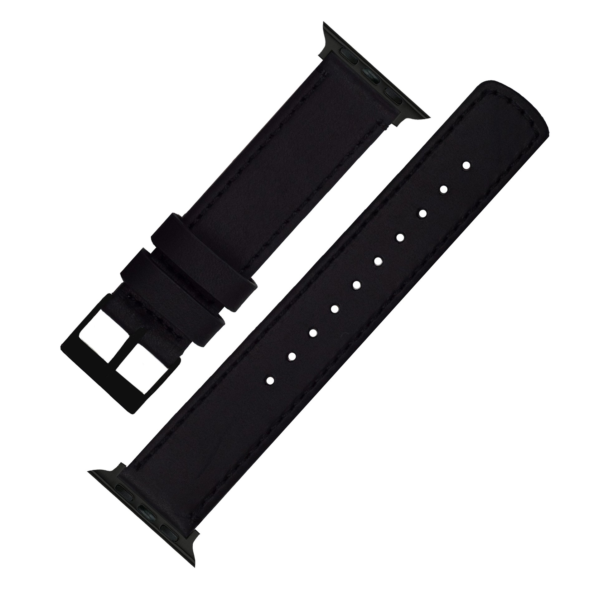 Foto 4 pulgar | Correa De Reloj Barton De Piel Negra De Grano Superior Para Apple Watch, 38-41 M - Venta Internacional.