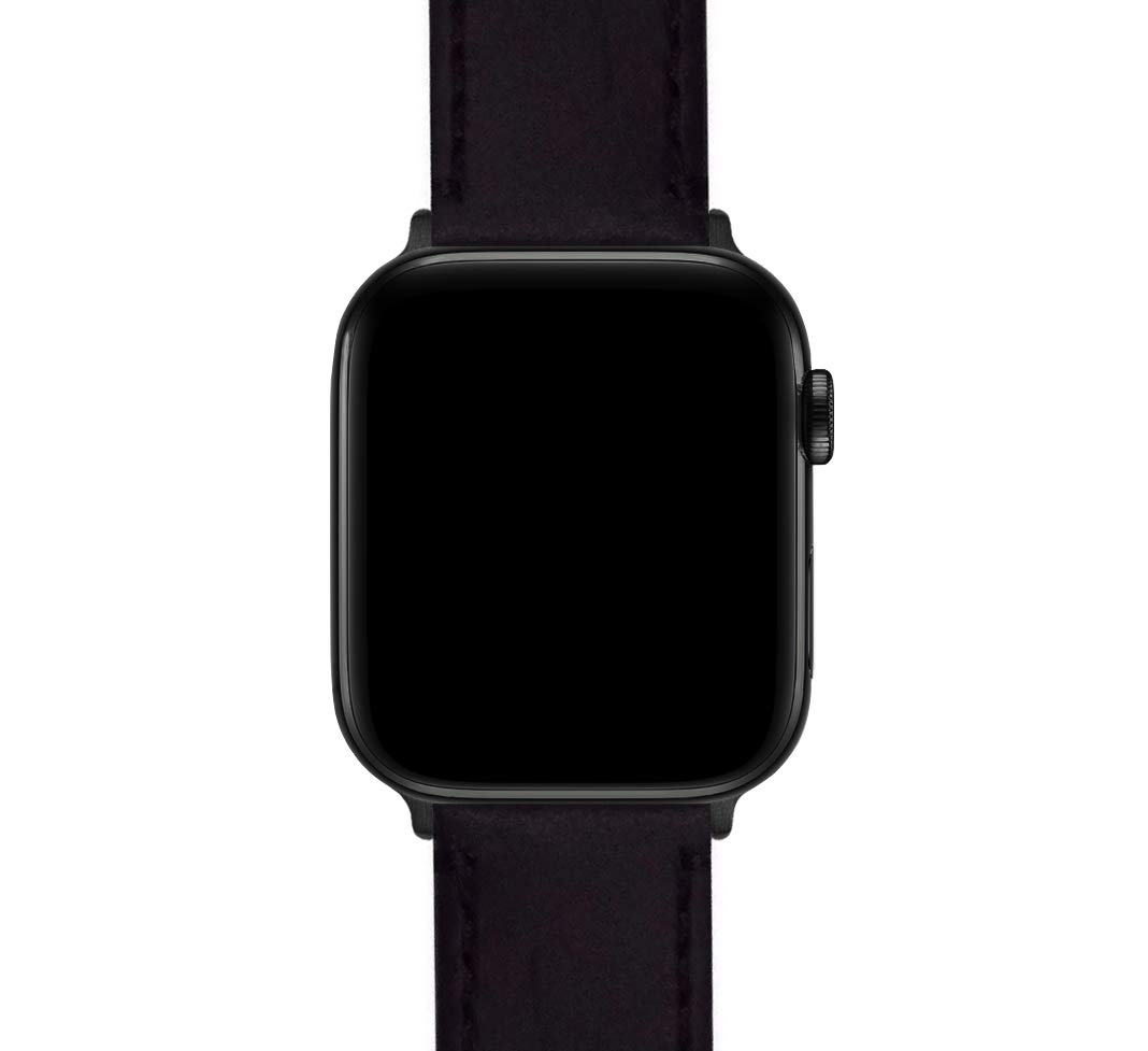Foto 7 pulgar | Correa De Reloj Barton De Piel Negra De Grano Superior Para Apple Watch, 38-41 M - Venta Internacional.