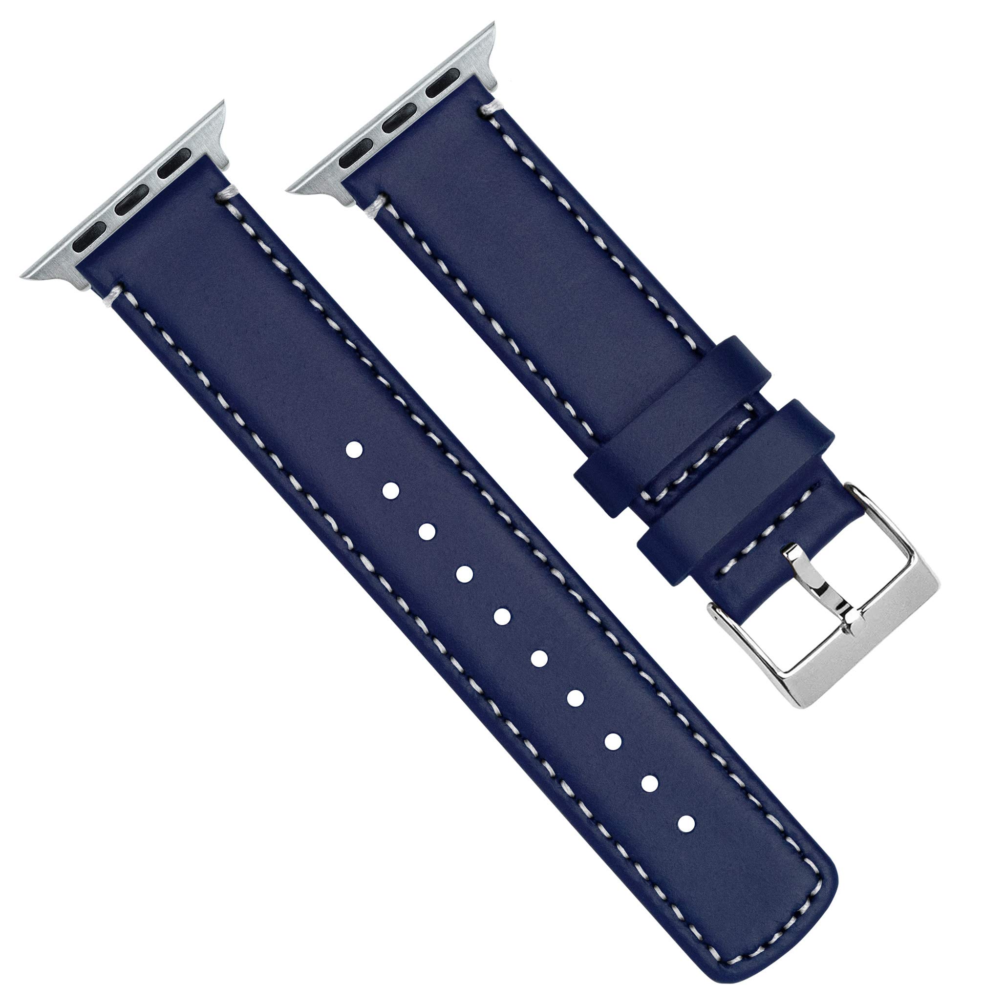 Foto 4 pulgar | Correa Barton De Piel Azul Marino Para Apple Watch 38/40/41 - Venta Internacional.