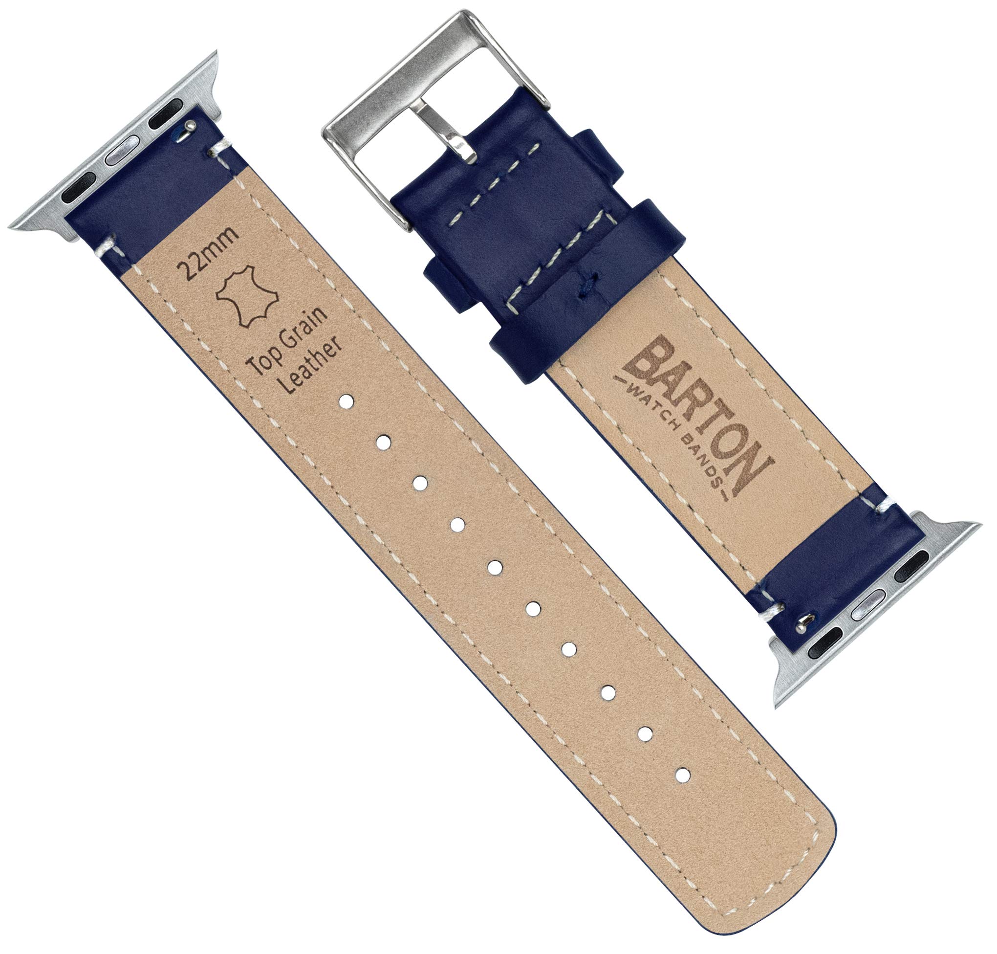 Foto 5 pulgar | Correa Barton De Piel Azul Marino Para Apple Watch 38/40/41 - Venta Internacional.