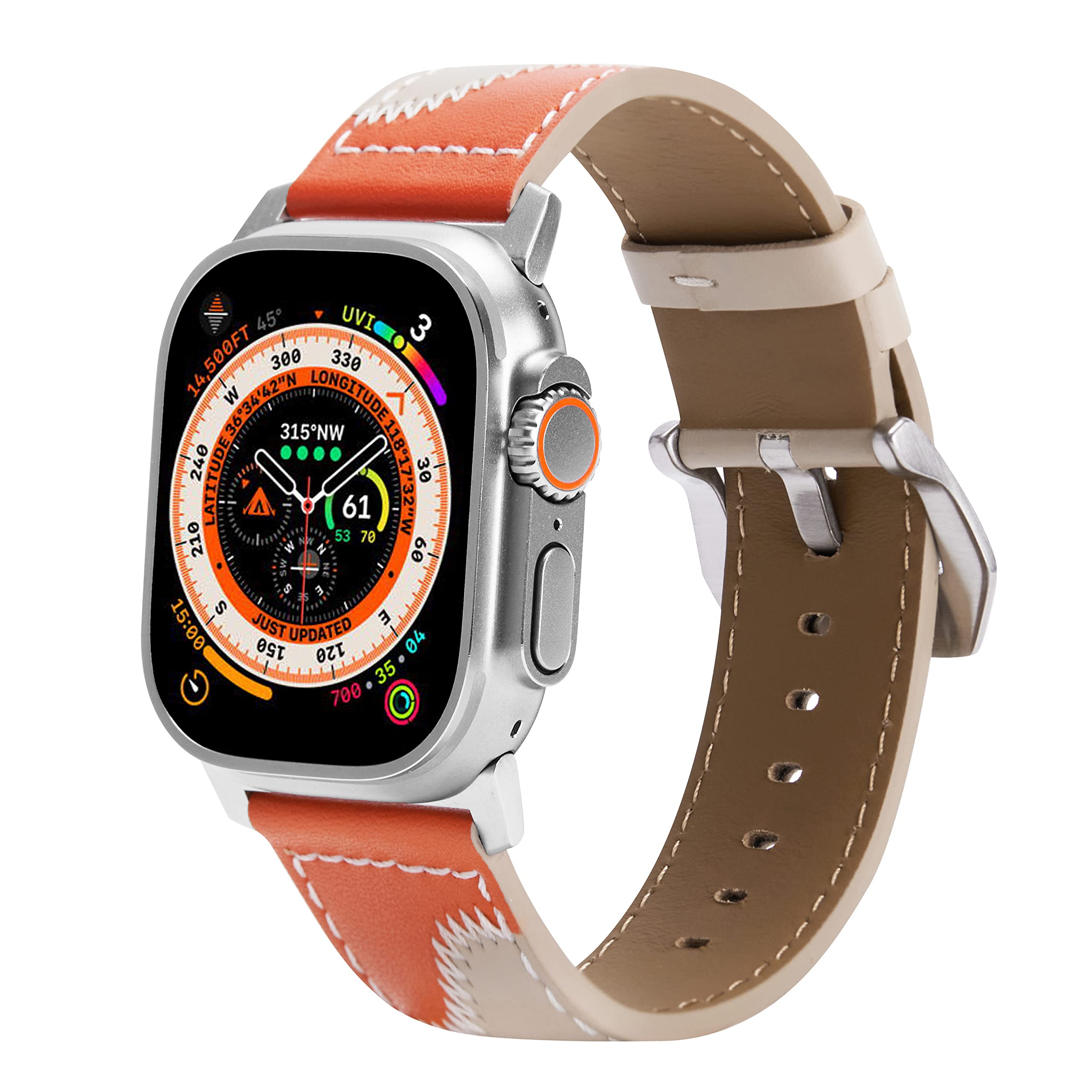 Foto 3 pulgar | Pulseras De Piel Jsgjmy Para Apple Watch Ultra 2 Serie 1 - Venta Internacional.