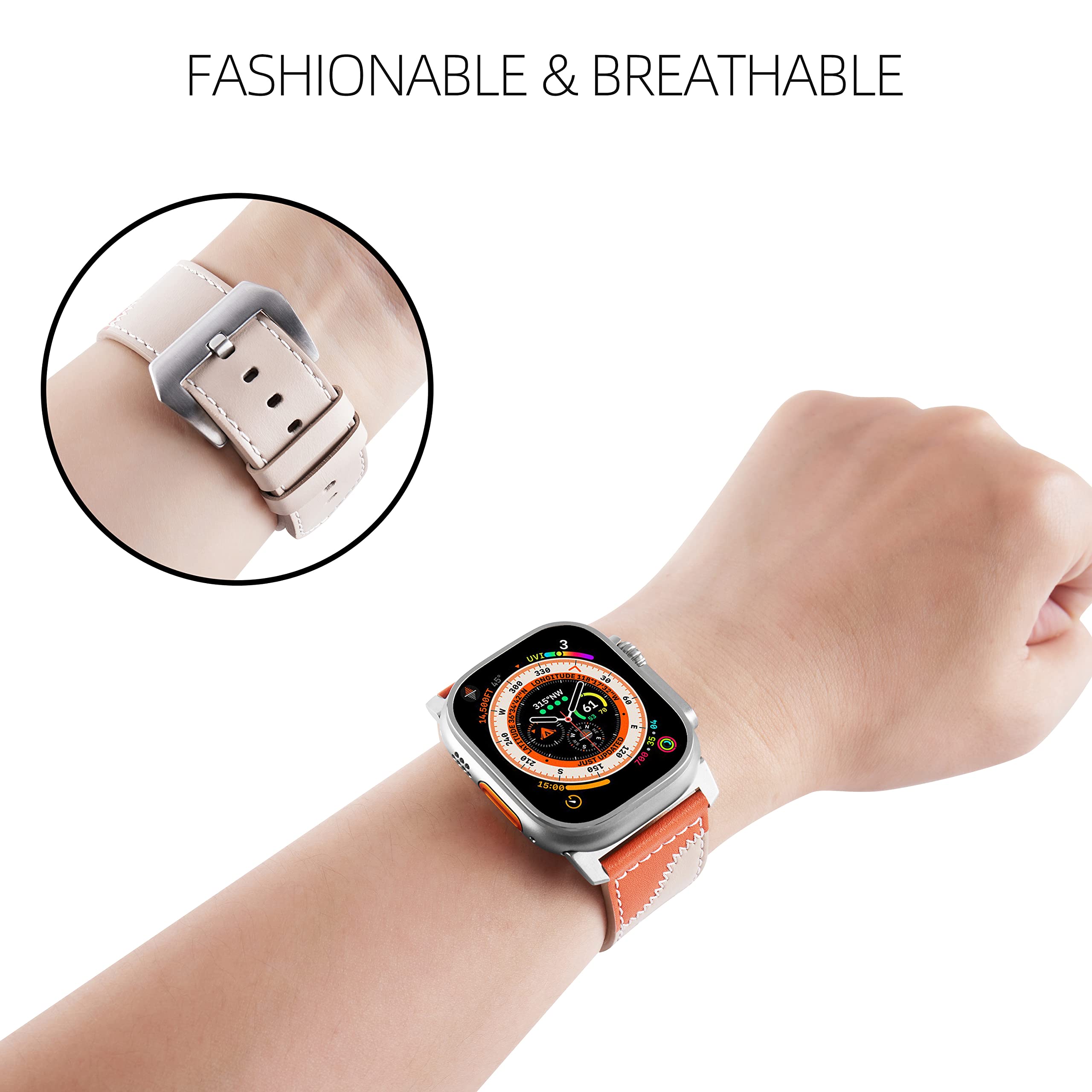 Foto 4 pulgar | Pulseras De Piel Jsgjmy Para Apple Watch Ultra 2 Serie 1 - Venta Internacional.