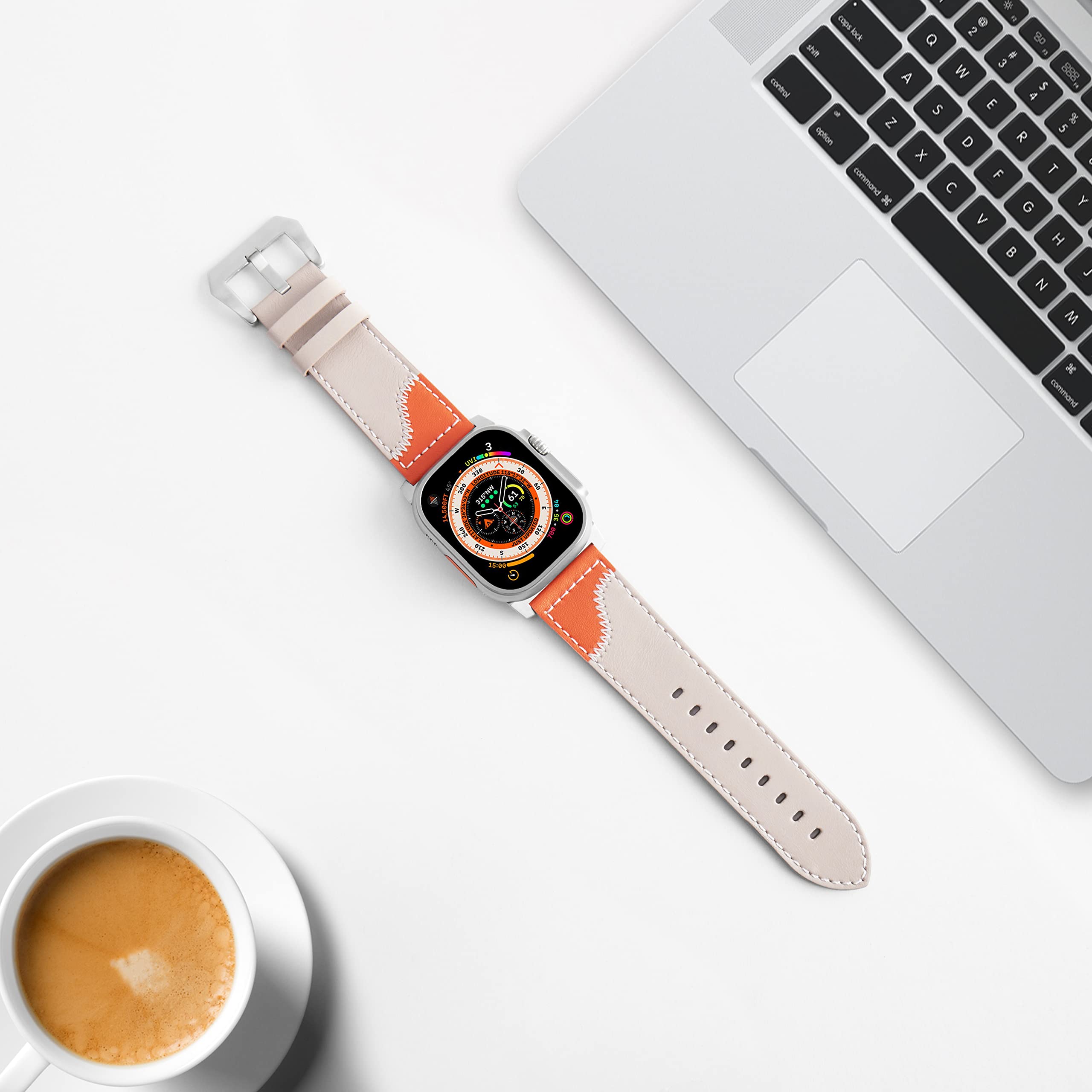 Foto 5 pulgar | Pulseras De Piel Jsgjmy Para Apple Watch Ultra 2 Serie 1 - Venta Internacional.
