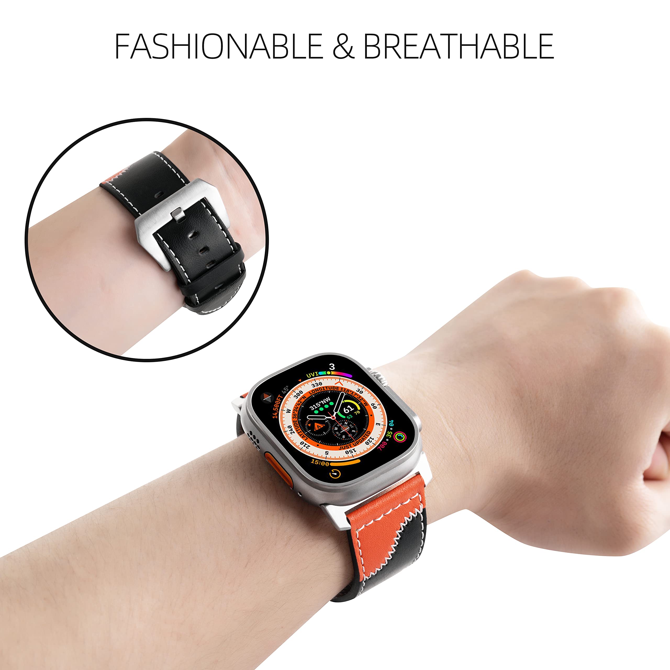 Foto 4 pulgar | Pulseras De Piel Jsgjmy Para Apple Watch Ultra 2 Serie 1 - Venta Internacional.