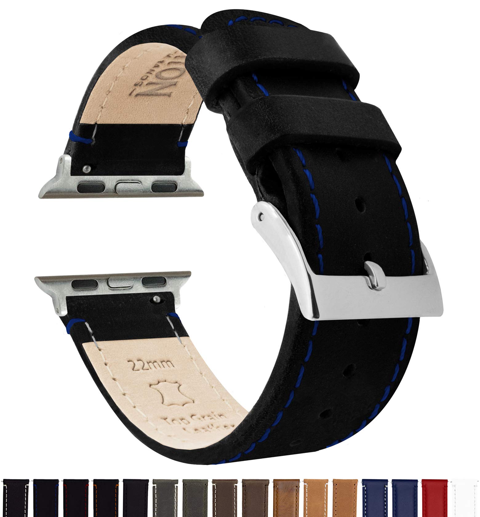 Foto 3 pulgar | Correa Barton para Apple Watch Costuras Azules - Venta Internacional