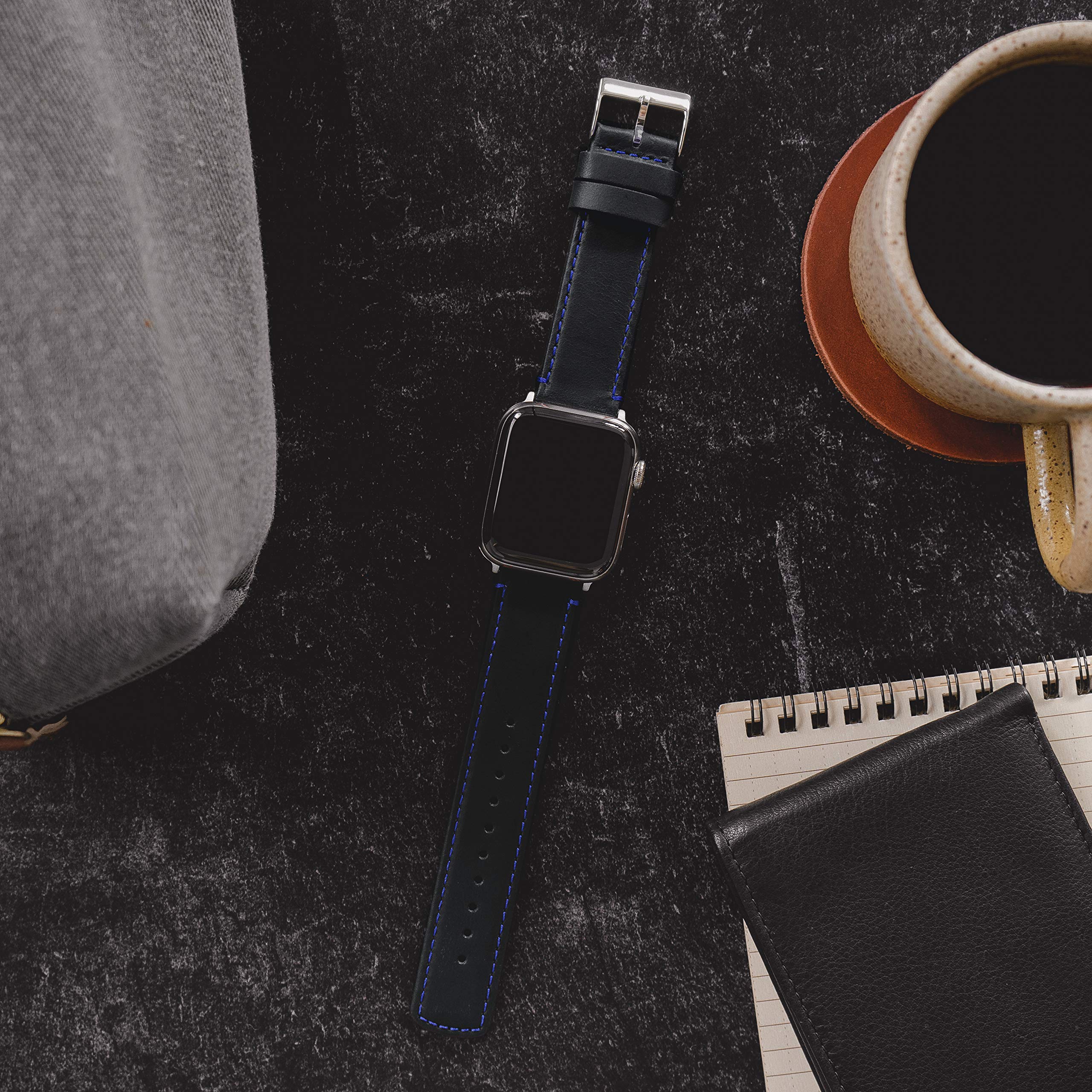 Foto 5 | Correa Barton para Apple Watch Costuras Azules - Venta Internacional