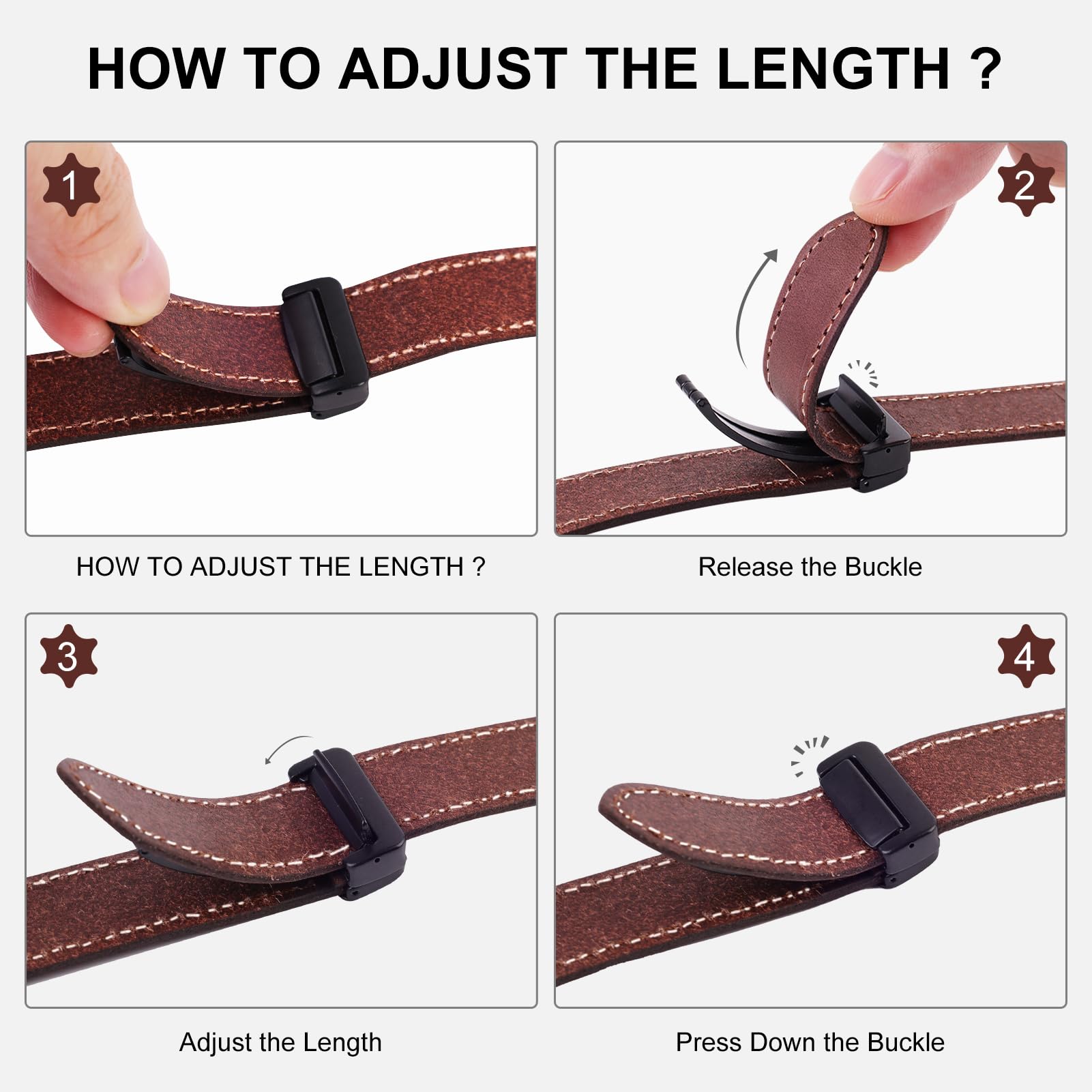 Foto 7 pulgar | Correa de Reloj de Piel Auténtica Npet con Estampado de Plumas Grabadas - Venta Internacional