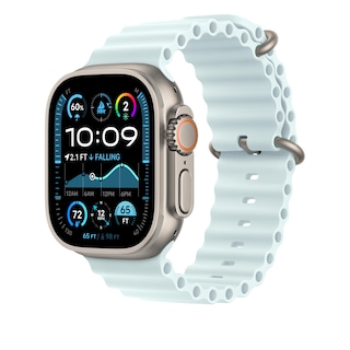 Foto 2 | Correa Para Reloj Apple Ocean Band Azul Hielo Acabado En Titanio - Venta Internacional