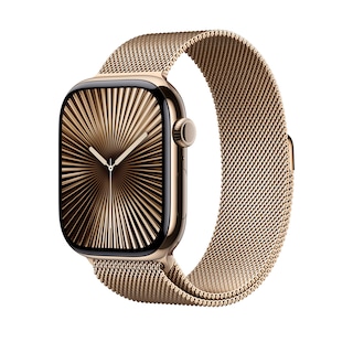 Foto 2 | Correa Para Apple Watch Con Forma De Lazo Milanés Dorada, 46 Mm S/m - Venta Internacional.