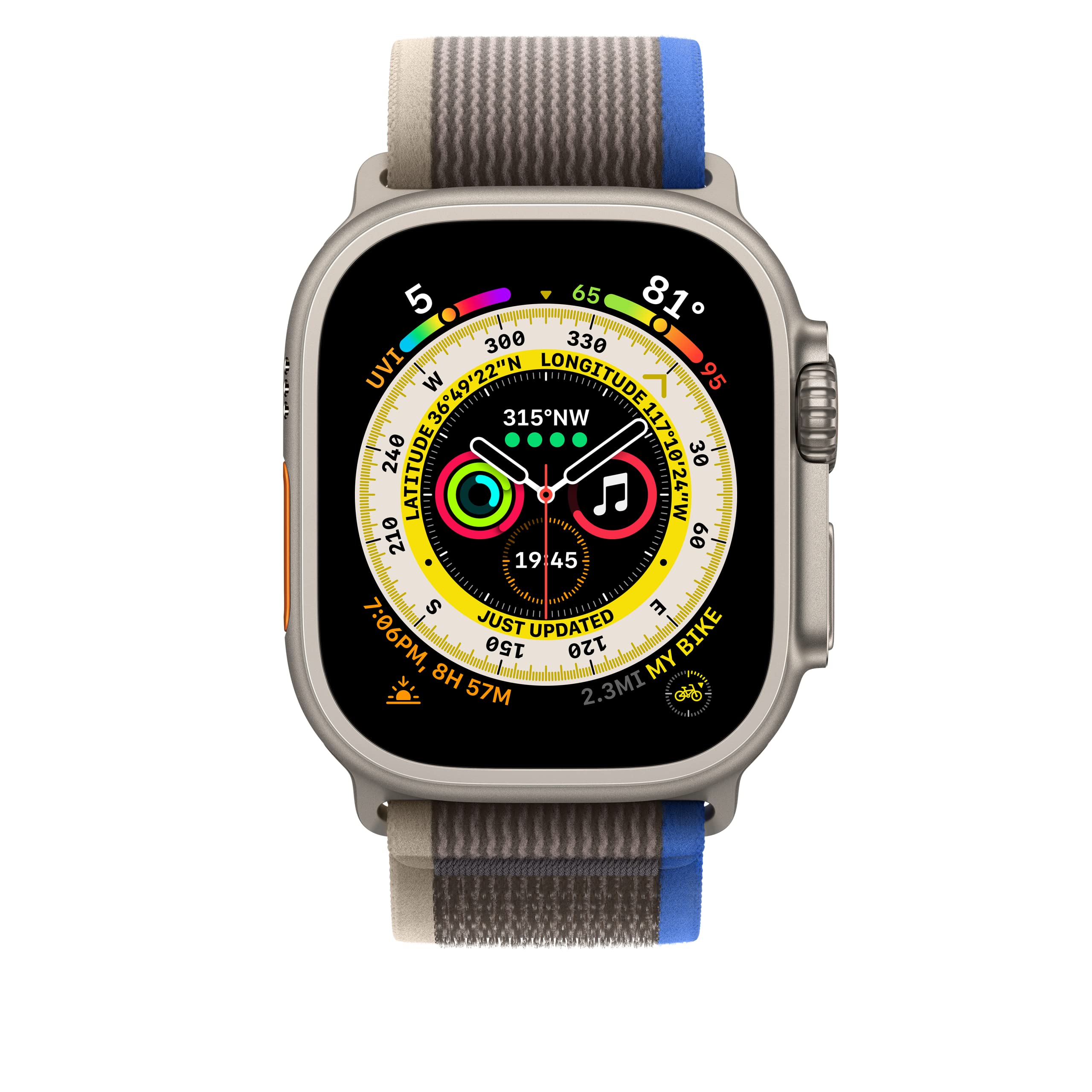 Foto 4 pulgar | Correa De Reloj Apple Trail Loop Azul/gris Titanio 49 Mm M/l - Venta Internacional.