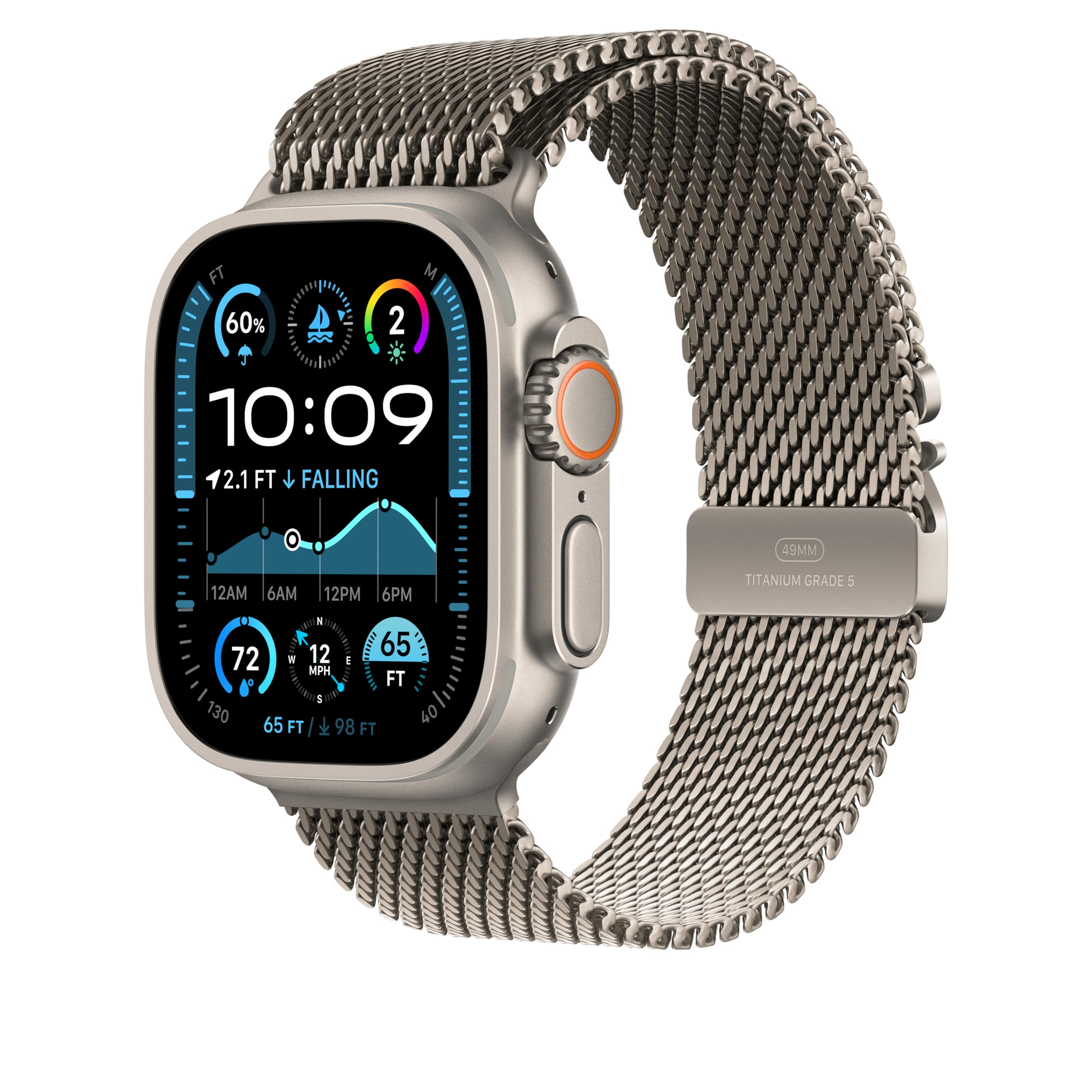 Foto 2 | Correa De Reloj Apple Milanese Loop Natural De 49 Mm Para 155-185 Mm - Venta Internacional.