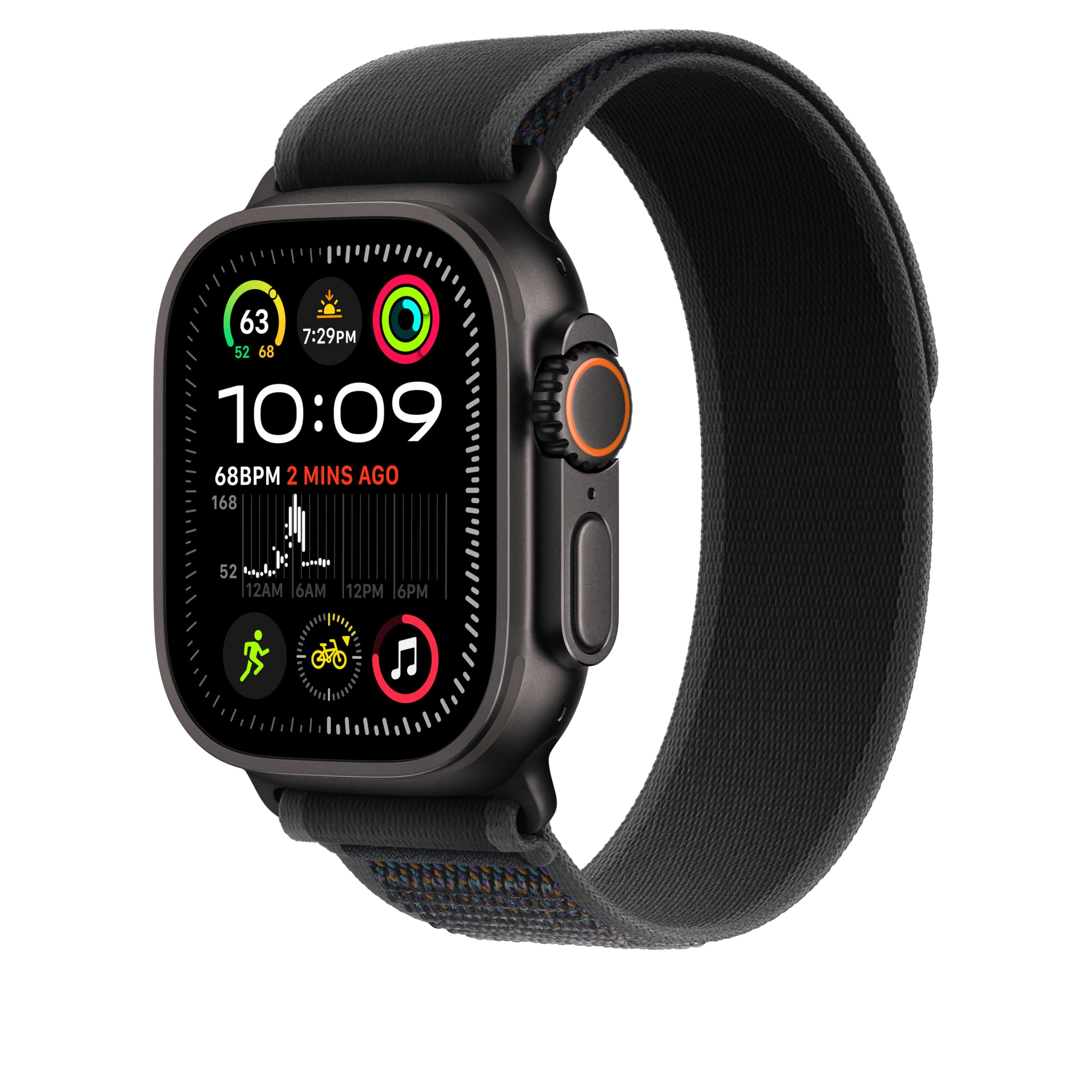 Foto 2 | Correa De Reloj Apple Trail Loop Negra De Titanio 49 Mm M/l - Venta Internacional.