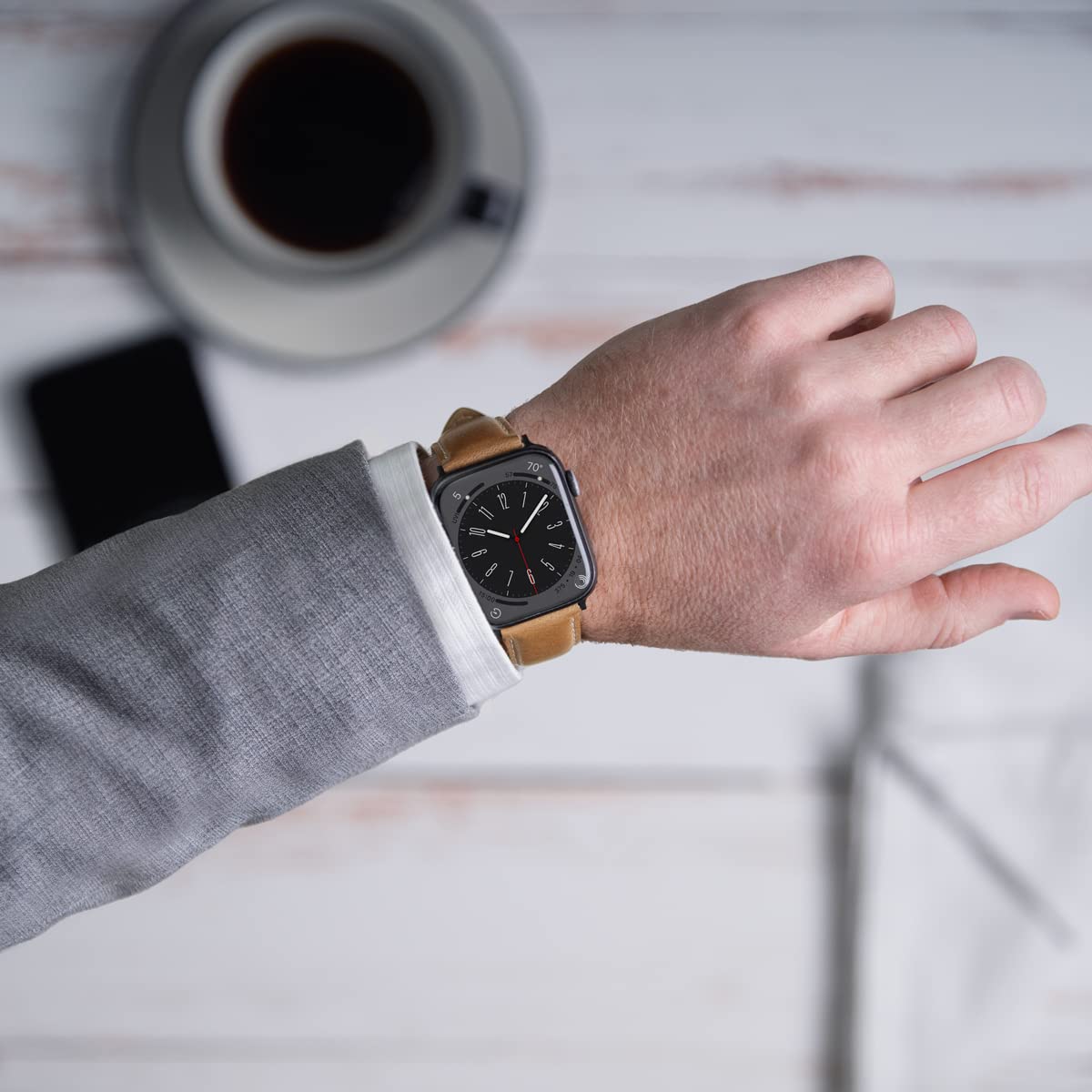 Foto 6 pulgar | Correa de Piel Archer Top Grain para Apple Watch - Venta Internacional
