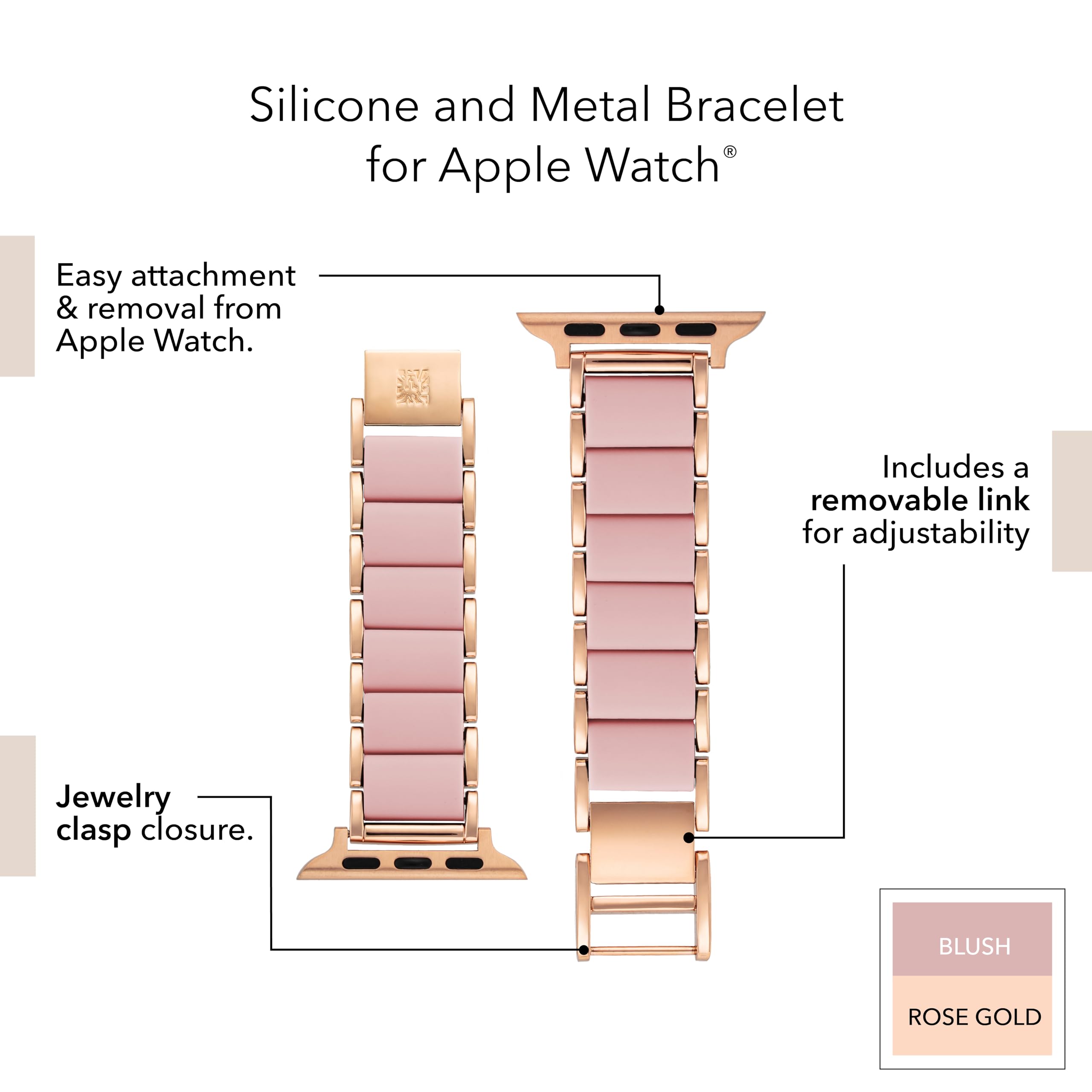 Foto 4 pulgar | Correa de Repuesto para Apple Watch Anne Klein Fashion - Venta Internacional