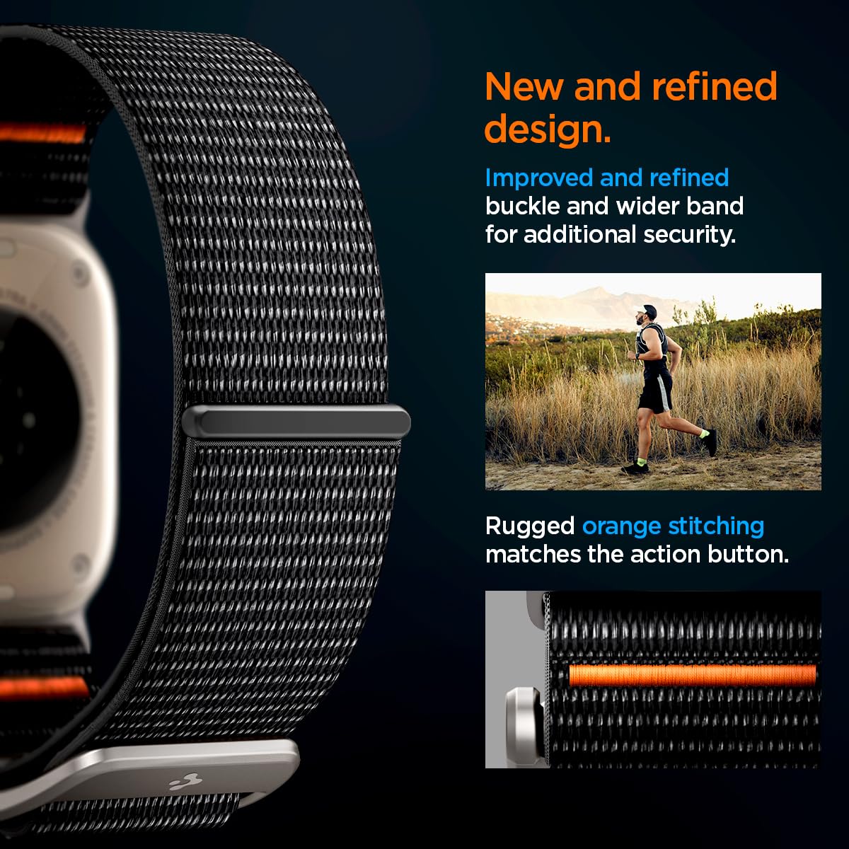 Foto 6 | Correa Spigen Durapro Flex Ultra para Apple Watch Negra - Venta Internacional