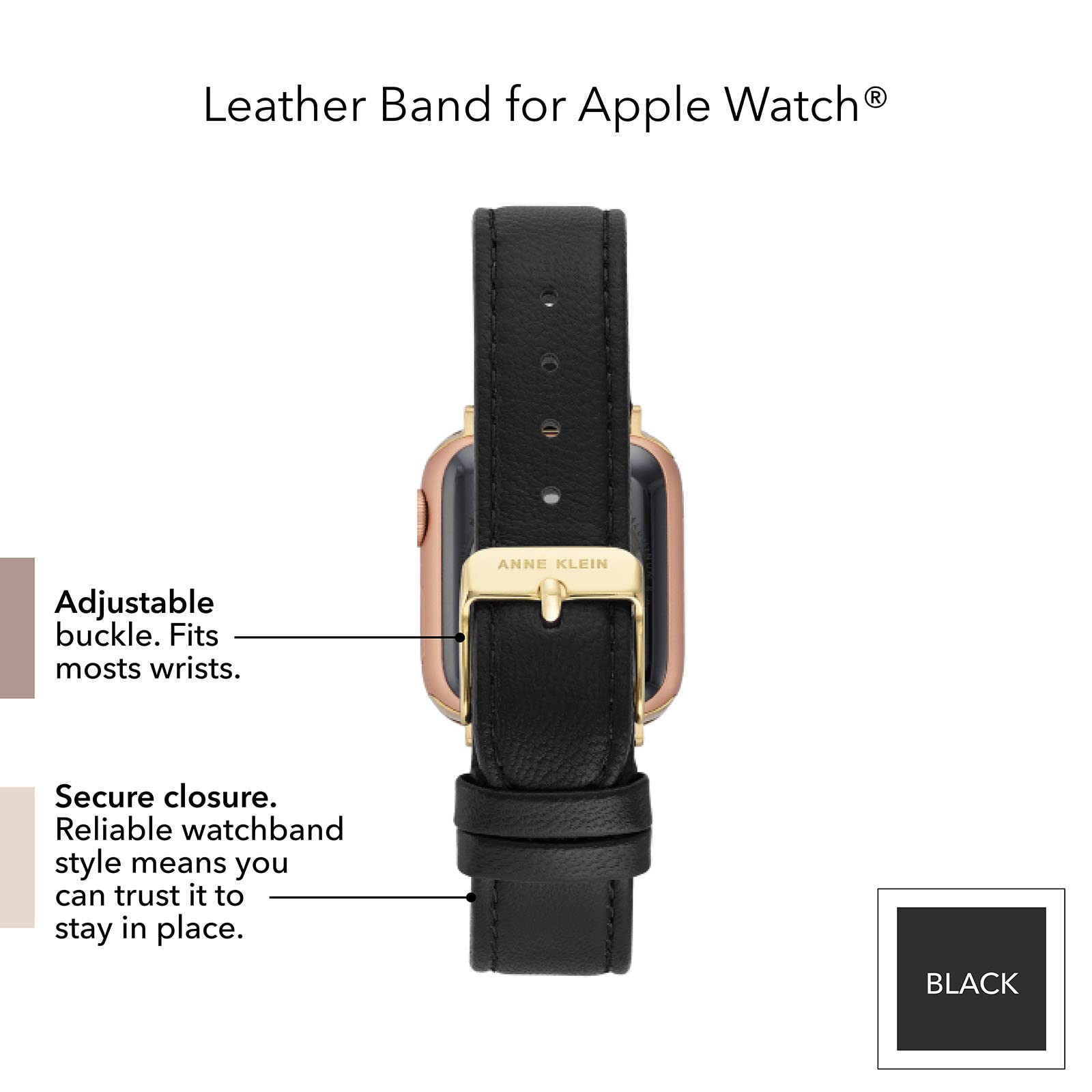 Foto 6 pulgar | Correa Anne Klein para Apple Watch Ajustable-Venta Internacional