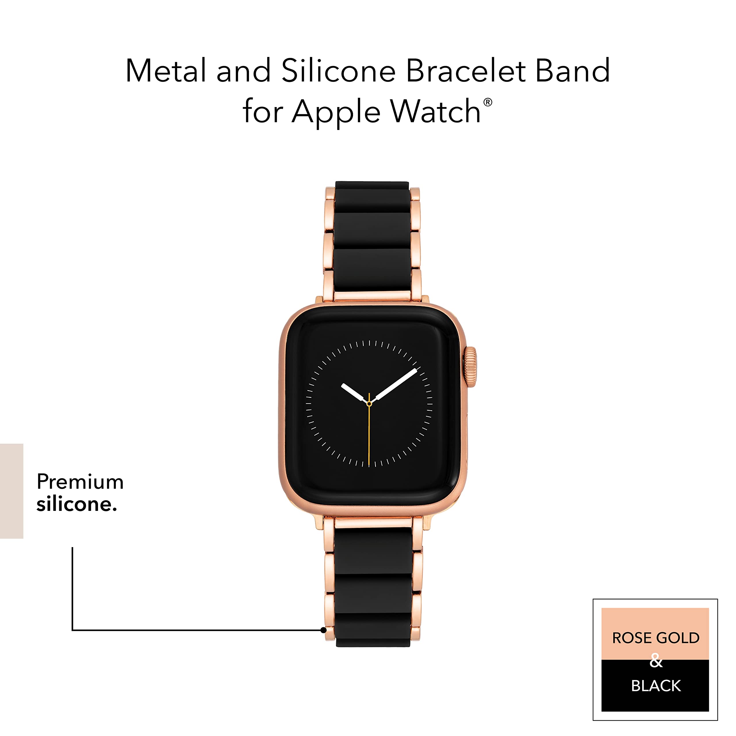 Foto 5 pulgar | Pulsera Moderna para Apple Watch Anne Klein Recubierta de Goma - Venta Internacional