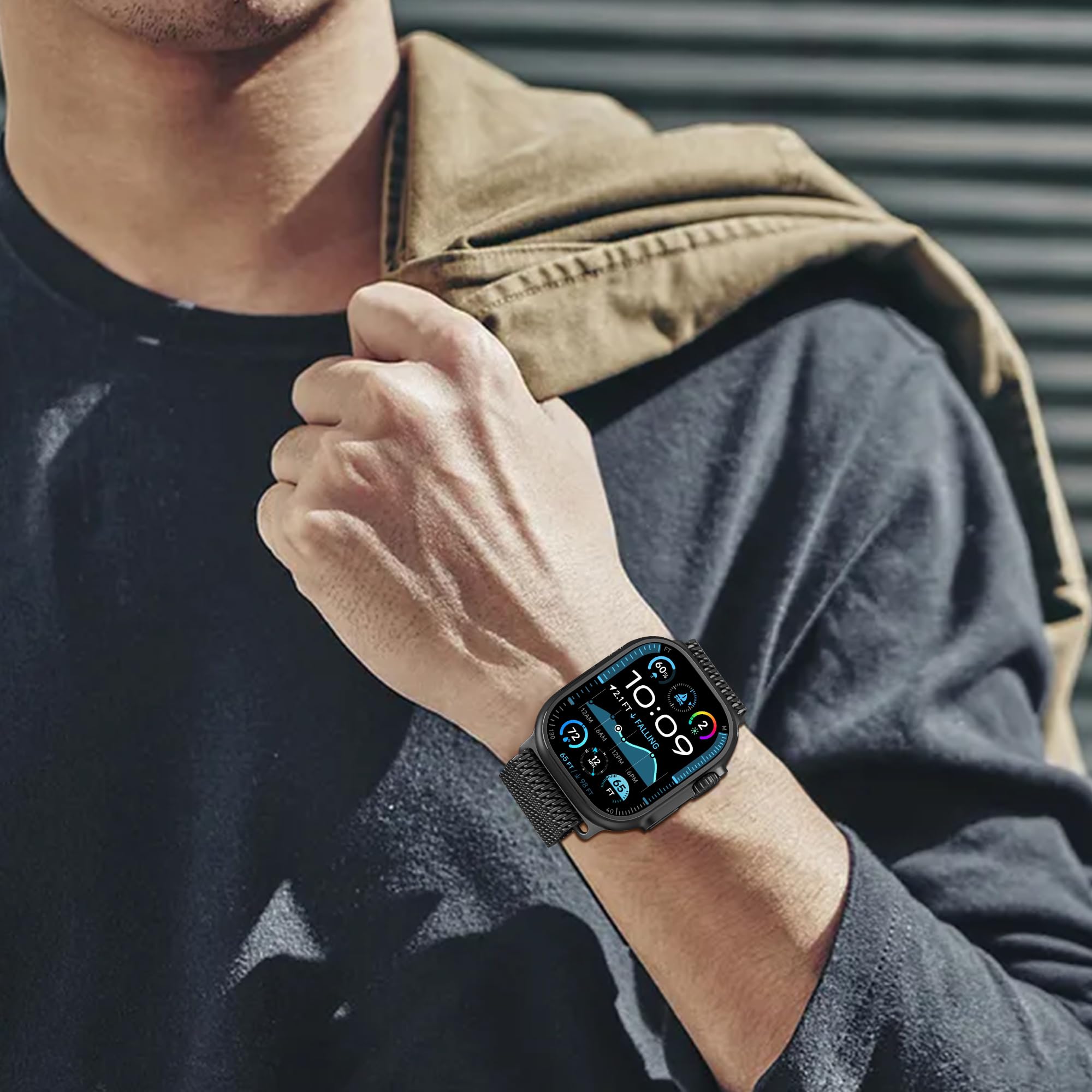 Foto 6 | Correa de Reloj Seizehe Milanese Mesh Loop para Apple de 42 a 49 mm - Venta Internacional