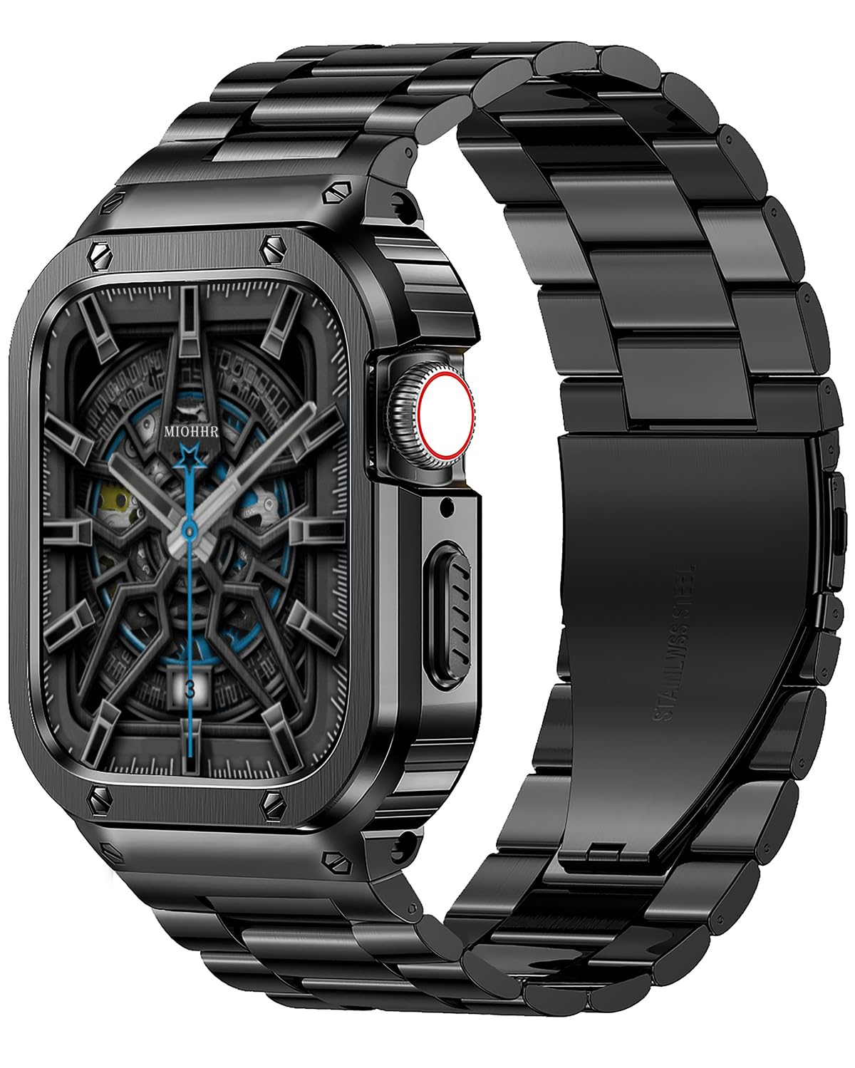 Correa y Funda de Reloj Miohhr de Acero Inoxidable para Apple 41/40/38 Mm - Venta Internacional $977