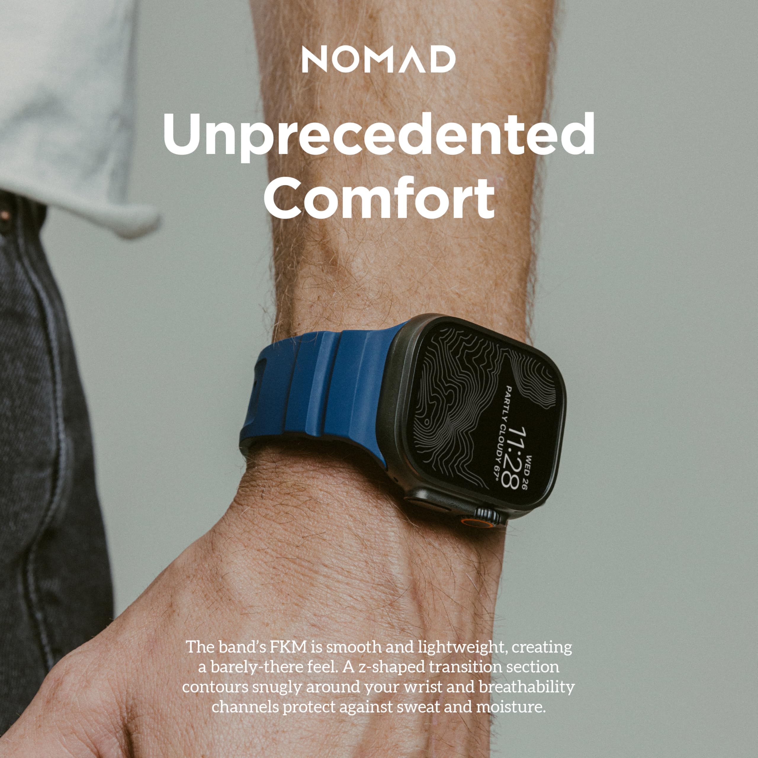 Foto 6 pulgar | Correa para Apple Watch Nomad Rocky Point Azul Atlántico - Venta Internacional